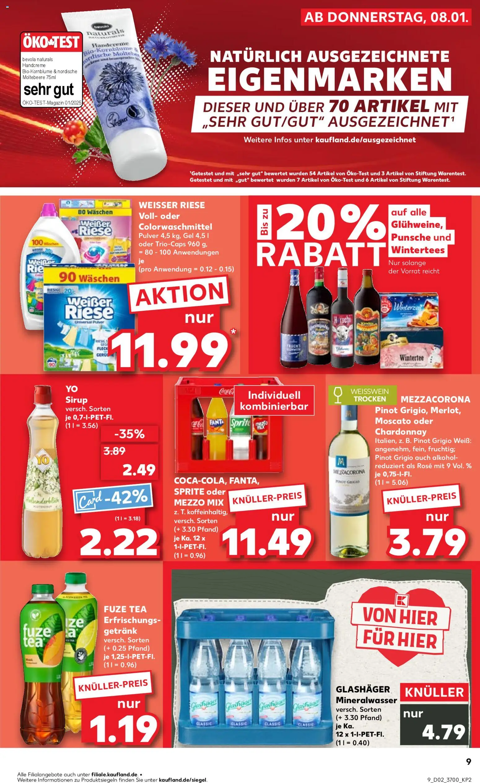 Kaufland prospekt Rostock	 – gültig ab 08.01.2026 | Seite: 9 | Produkte: Fanta, Sirup, Handcreme, Oder mezzo mix