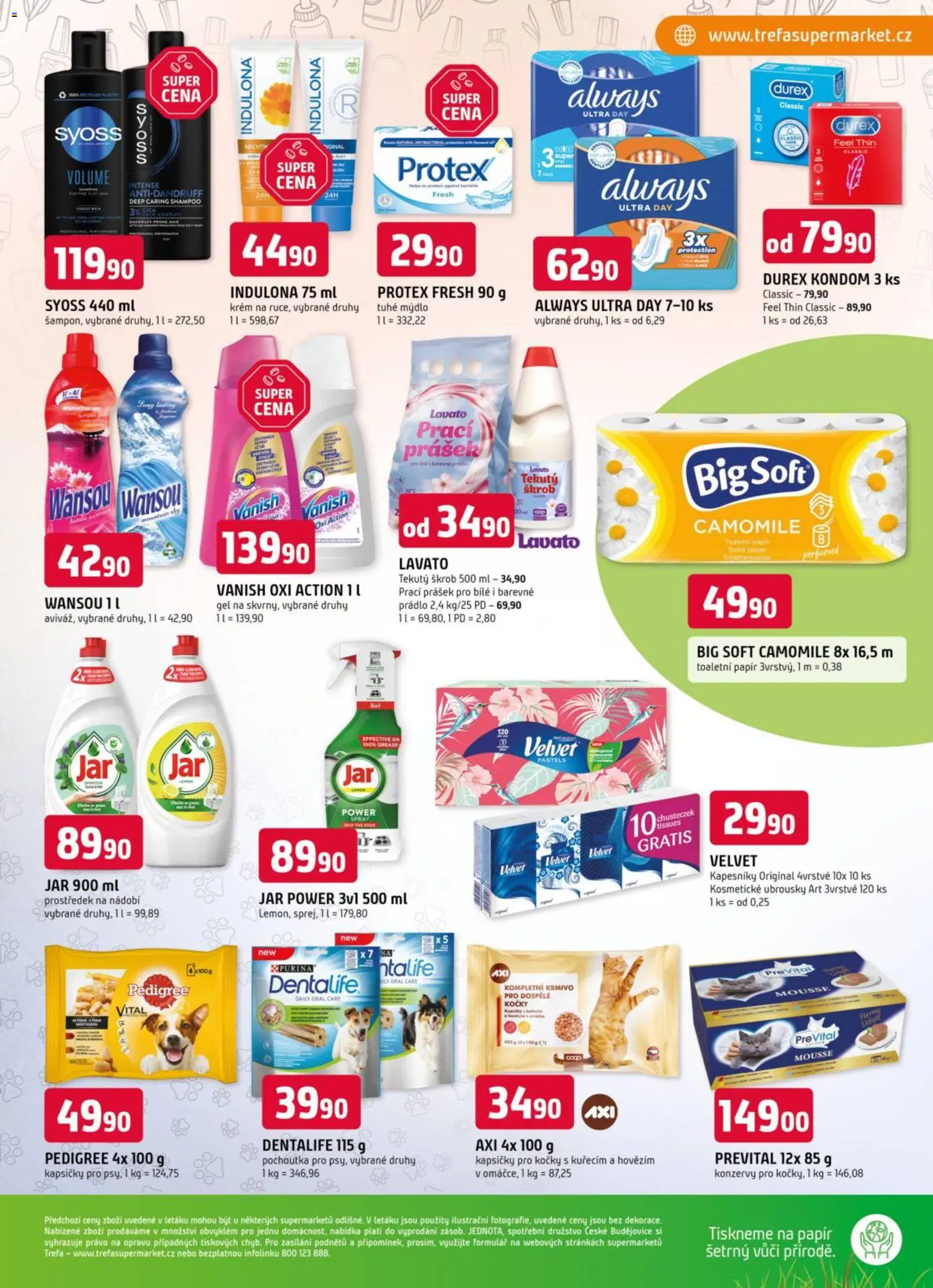 Trefa leták od 11.03.2026 | Strana: 15 | Produkty: Nádobí, Škrob, Velvet, Vanish