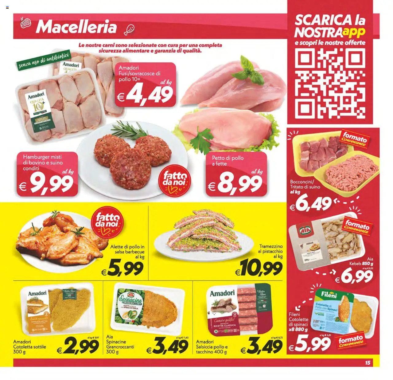 Volantino SuperConveniente del 23.09.2025 | Pagina: 15 | Prodotti: Bovino, Tacchino, Salsiccia, Salsa barbecue