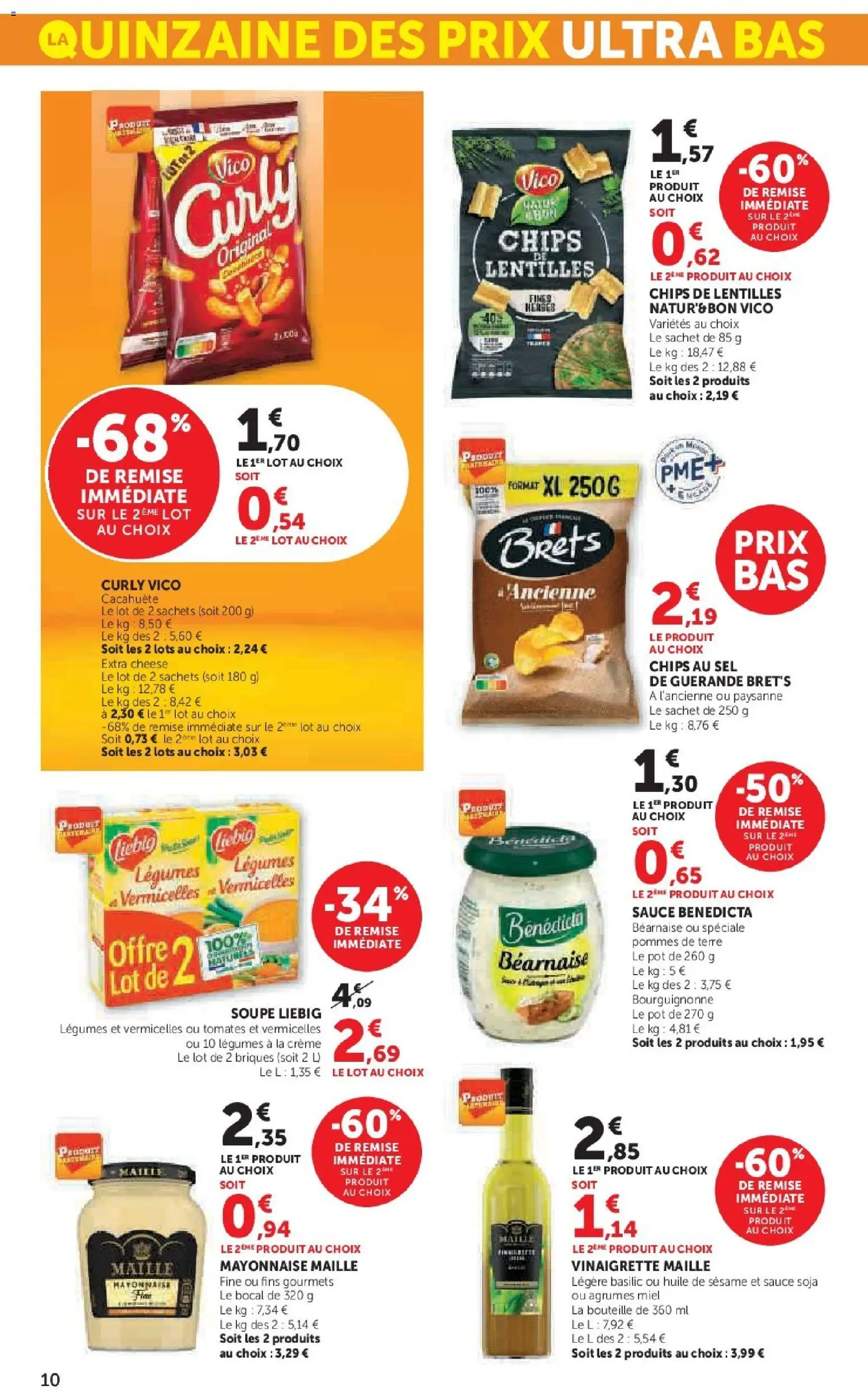 {H1} | Page: 10 | Produits: Soupe, Miel, Pommes, Pommes de terre