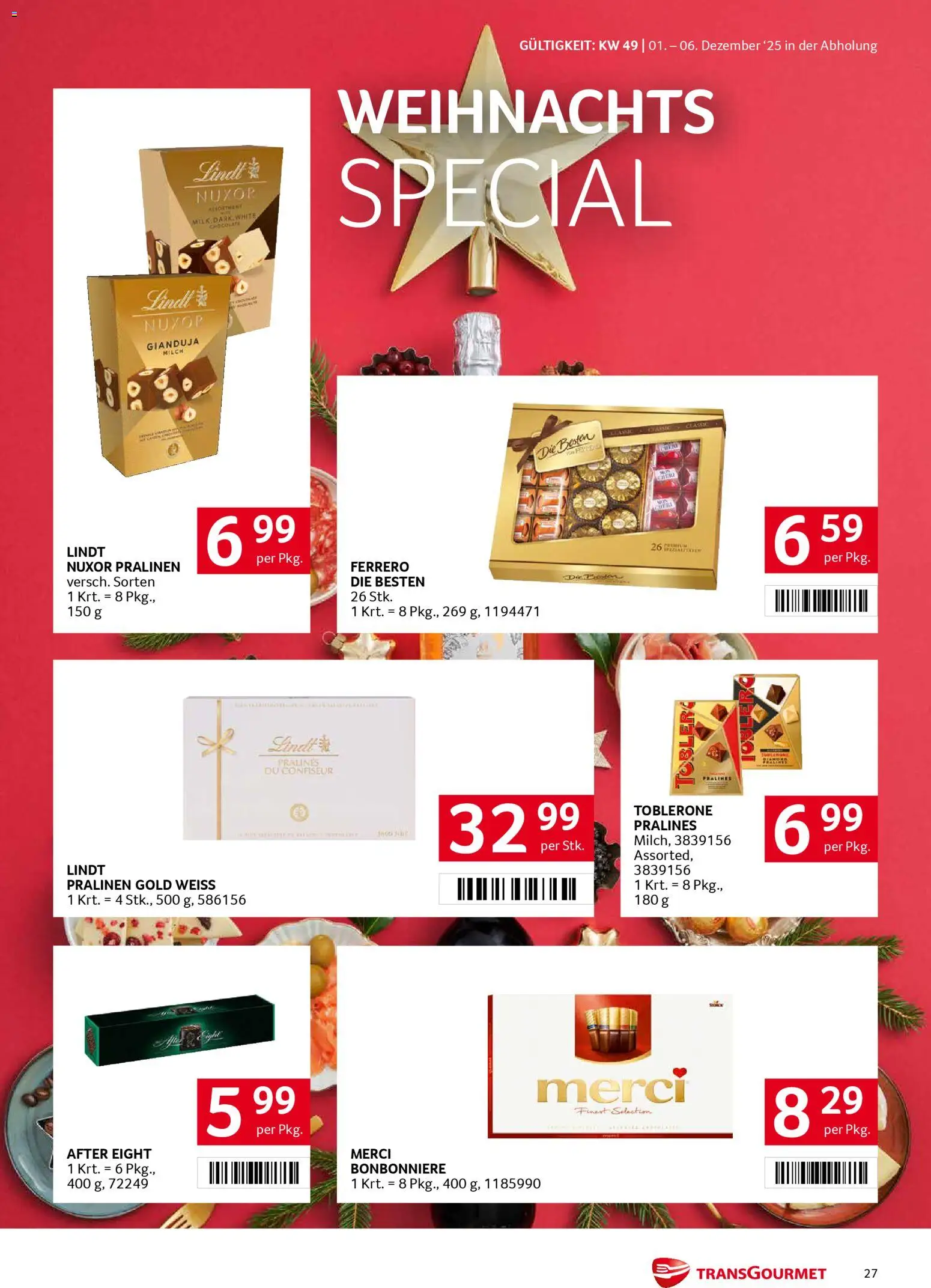 Transgourmet Flugblatt gültig ab 01.12.2025 | Seite: 27 | Produkte: Milch