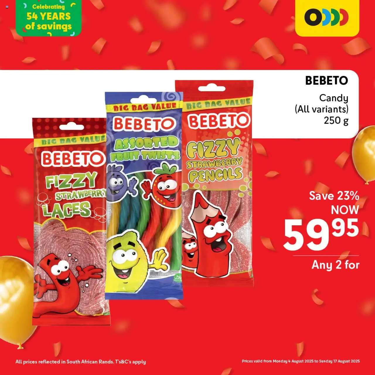 Makro Birthday Deals Sweets │ valid from 04.08.2025 | Page: 10 | Products: Bag, Fruit