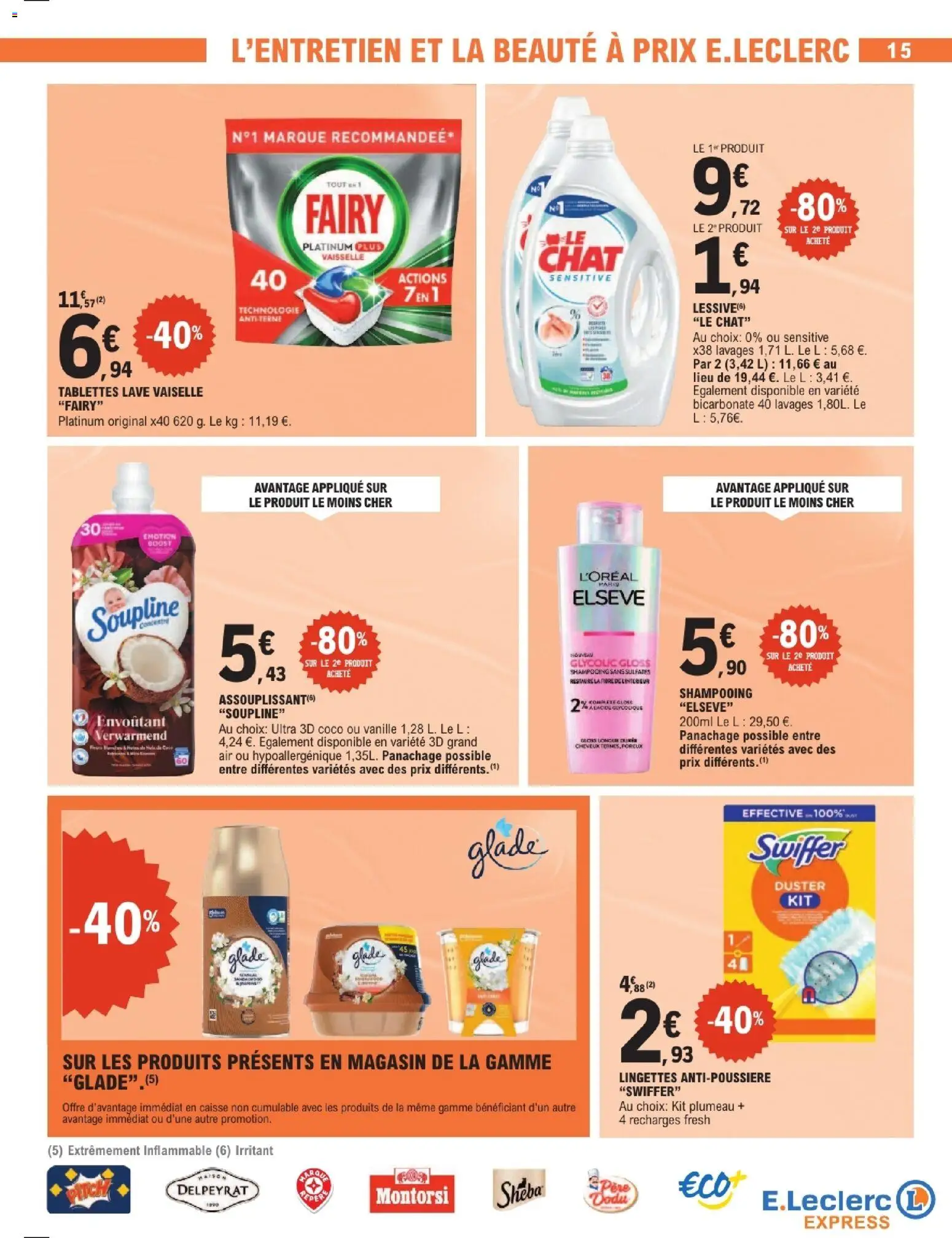 {H1} | Page: 15 | Produits: Gloss, Fairy, Shampooing, Soupline