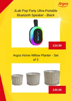 Preview of Argos - Weekly offers valid from 31.03.2026 | Page: 2 | Products: Planter, Speaker