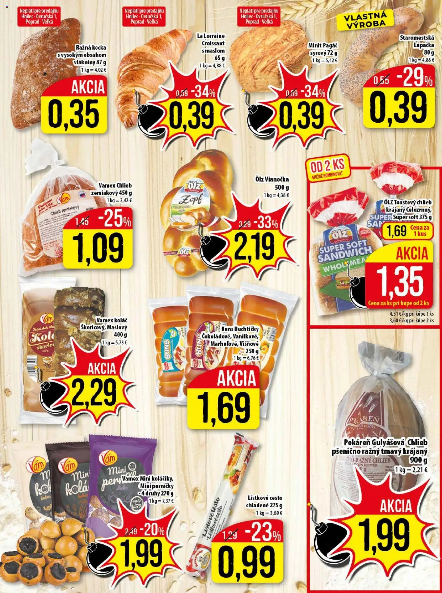 Nové Klas akcie – leták je platný od 15.12.2025 | Strana: 9 | Produkty: Pekáreň, Chlieb, Koláč, Lístkové cesto