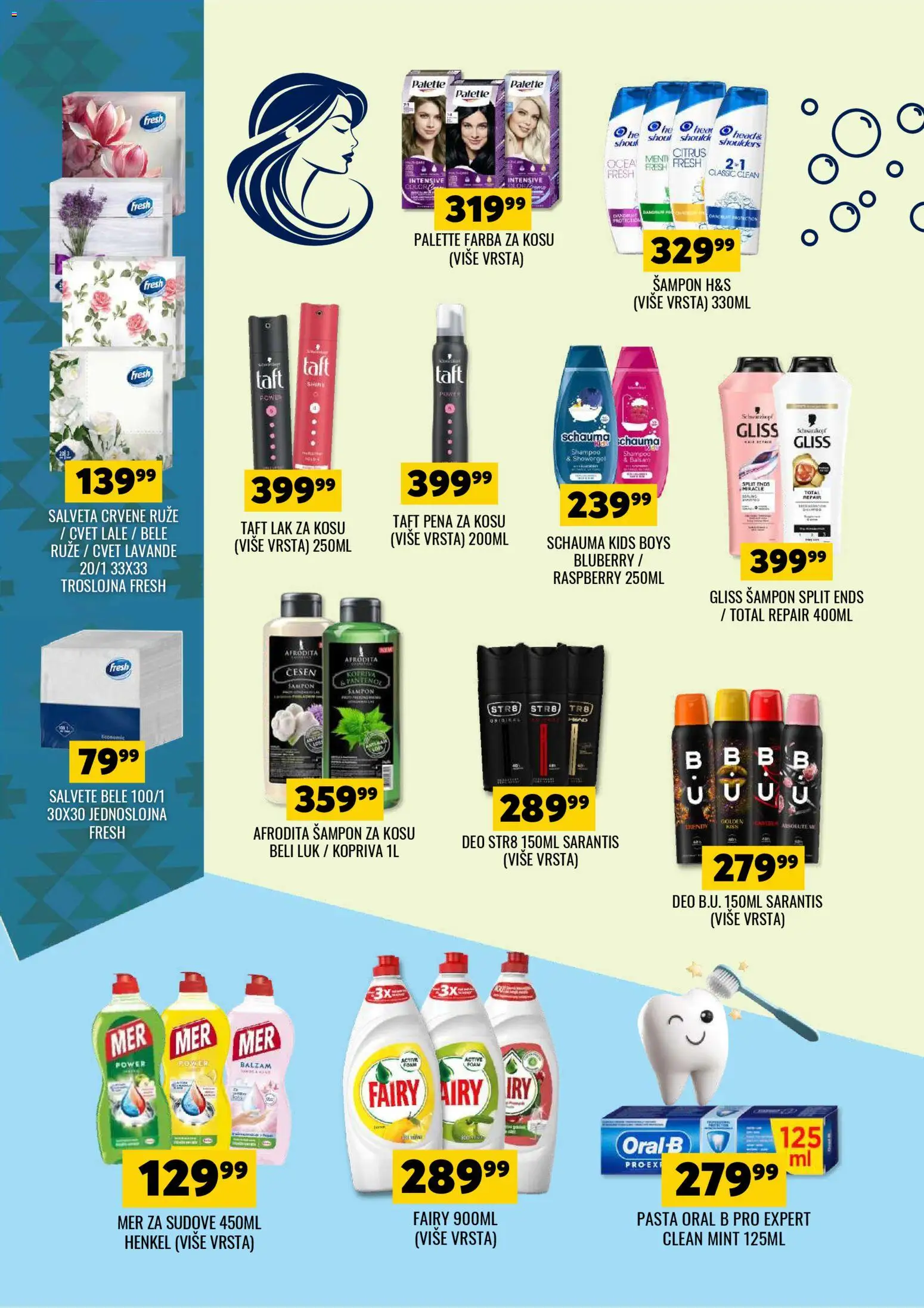 Tekijanka katalog - važi od 02.01.2026 | Strana: 14 | Proizvode: Salvete, Šampon, Lak za kosu, Farba za kosu