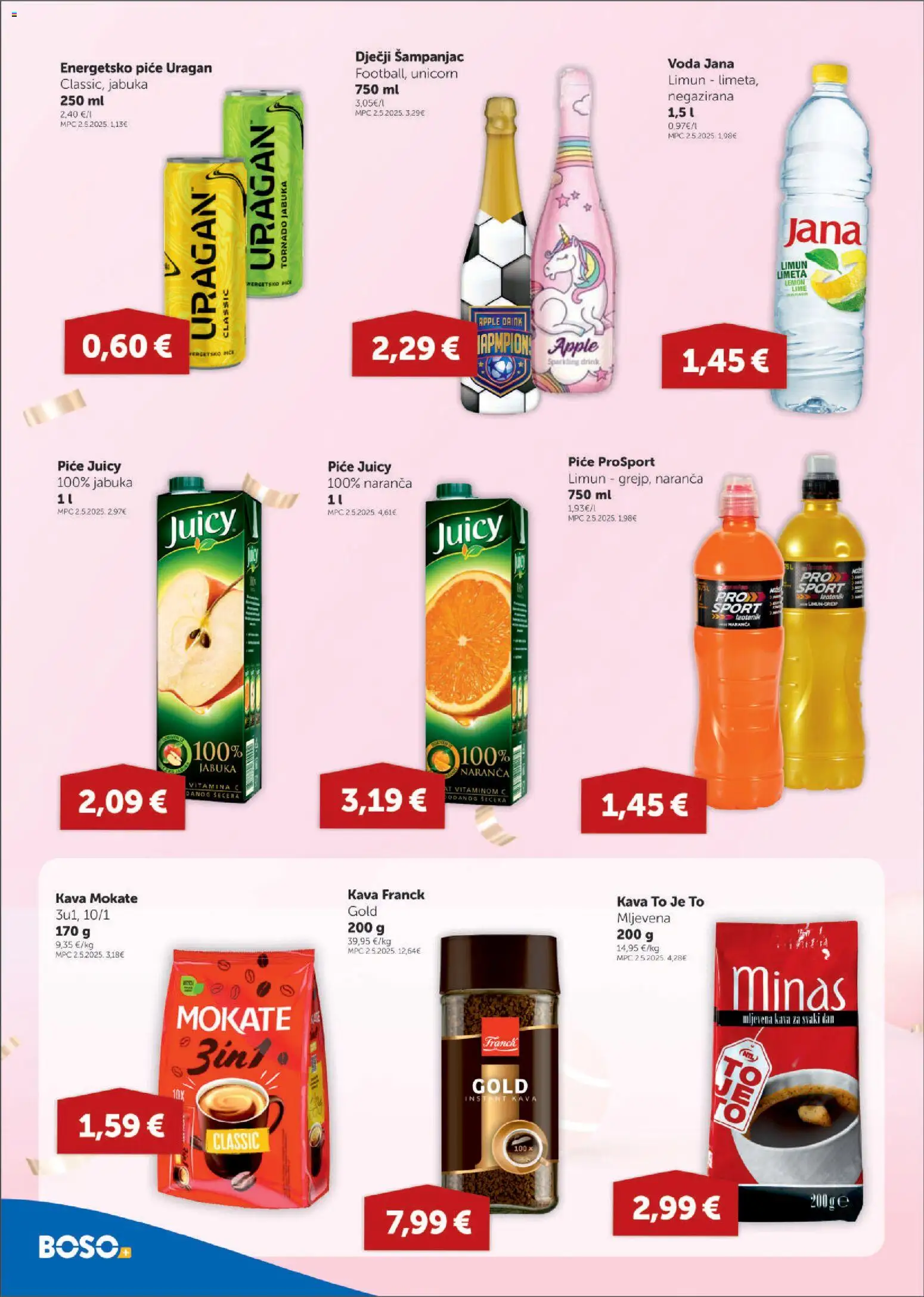 Boso katalog | vrijedi od 02.04.2026 | Stranica: 12 | Proizvodi: Mljevena kava, Kava, Voda, Limeta