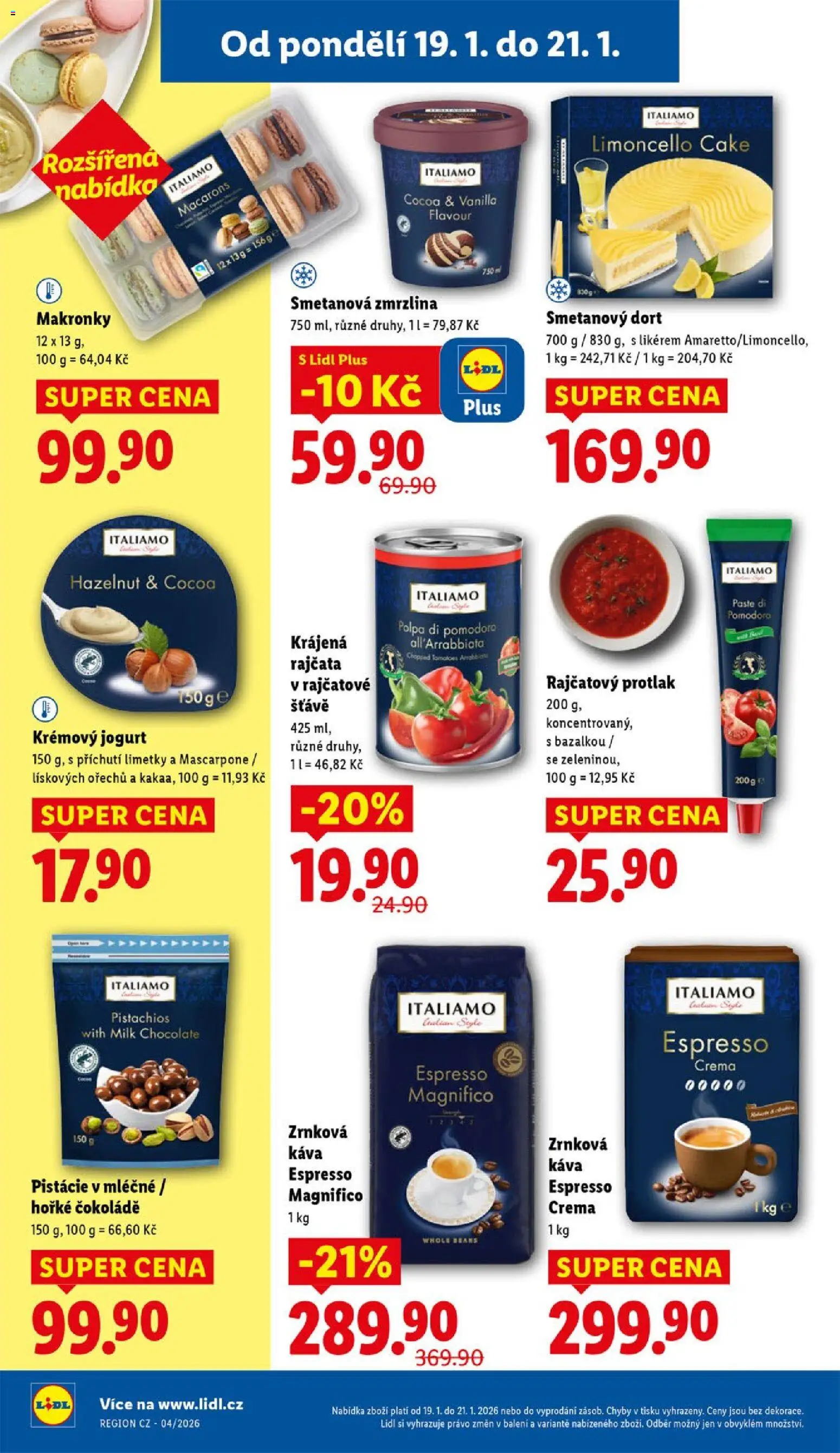 Lidl leták od 19.01.2026 | Strana: 24 | Produkty: Káva, Pistácie, Krájená rajčata, Mascarpone