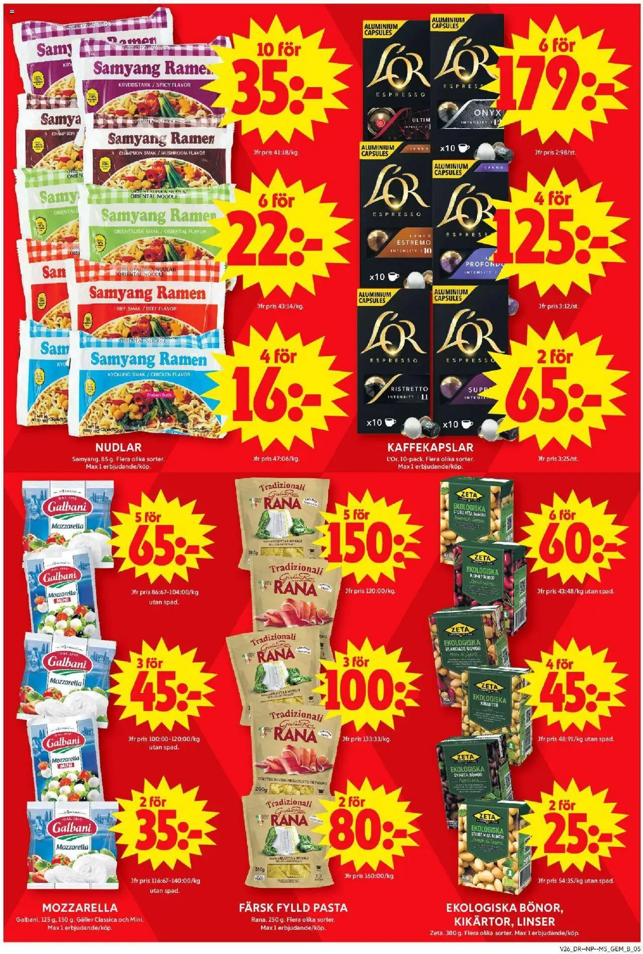 ICA Maxi reklamblad aktuell från 23.06.2025 | Sida: 10 | Produkter: Linser, Svarta bönor, Kidneybönor, Jäst