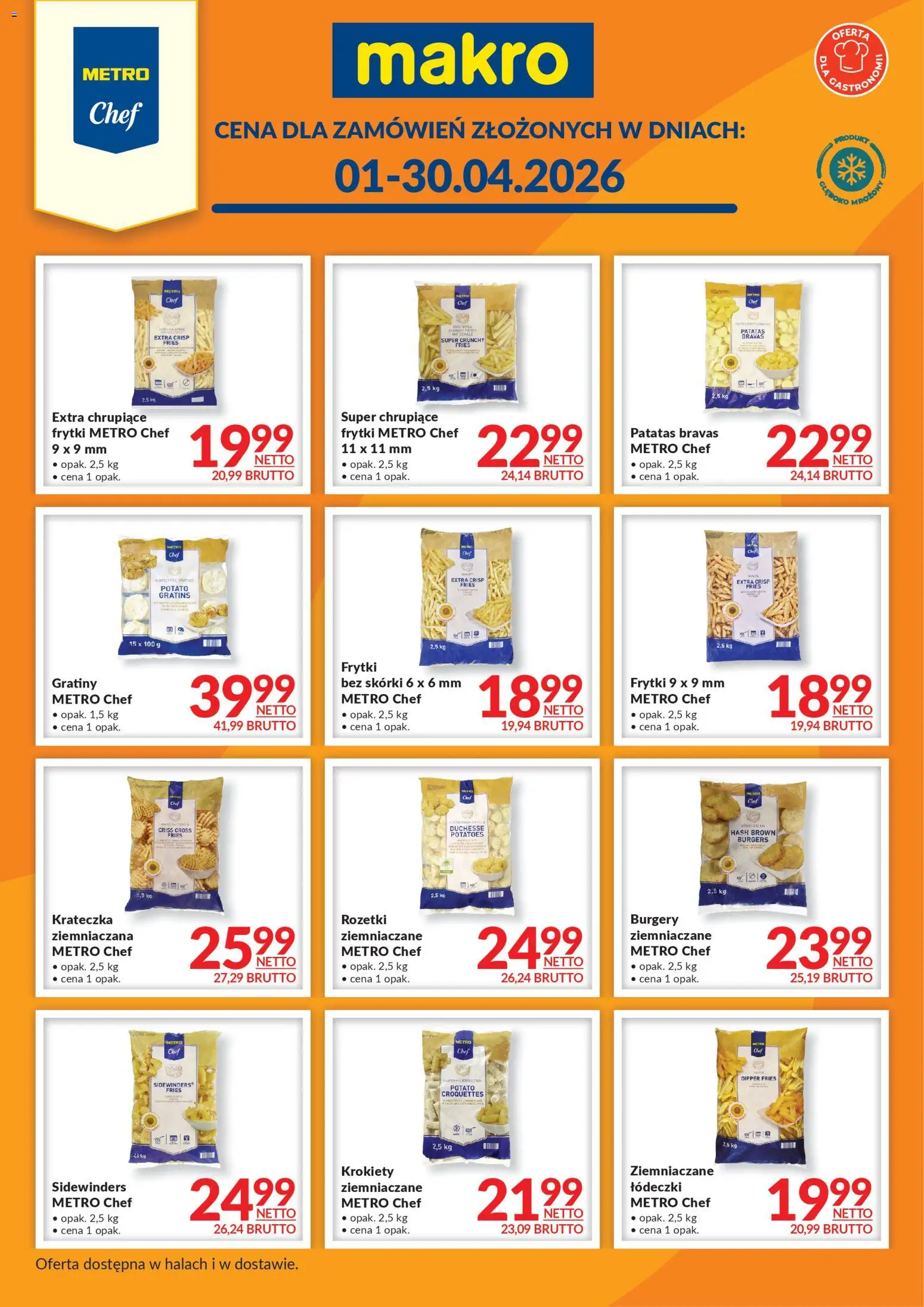 Makro gazetka - MC Frytki od 01.04.2026 | Strona: 1 | Produkty: Krokiety, Frytki