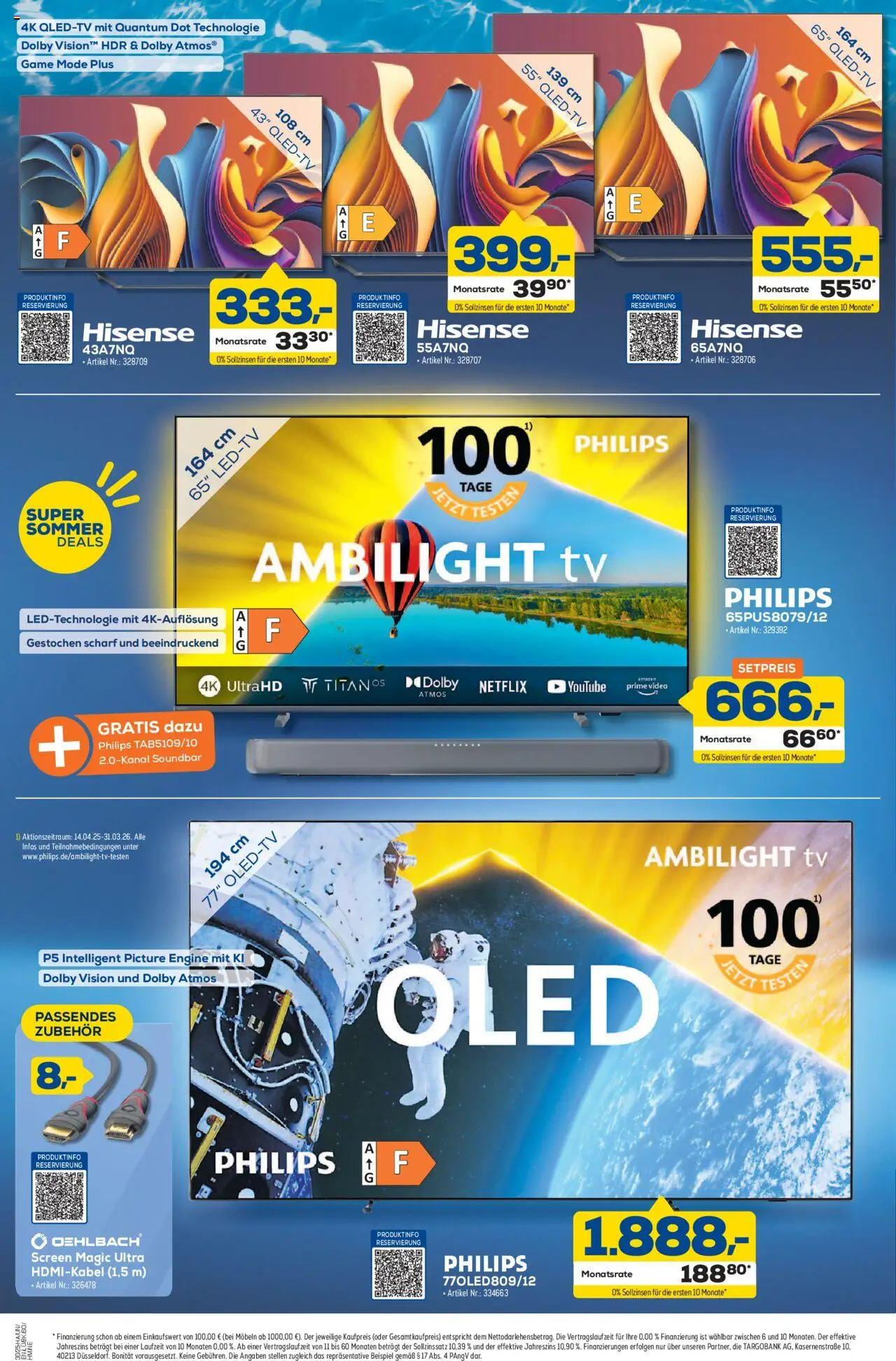 Euronics  Prospekt Berlet - gültig ab dem 17.07.2025 | Seite: 2 | Produkte: Philips, Hisense, TV, Video