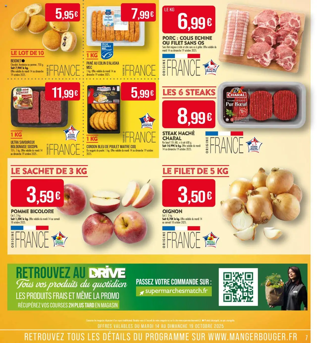 {H1} | Page: 7 | Produits: Framboise, Pomme, Oignon, Filet mignon