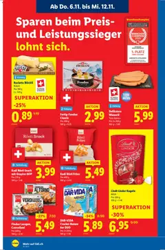 Lidl Aktionen ab 06.11.2025 gültig | Seite: 8 | Produkte: Milch, Raclette, Fondue