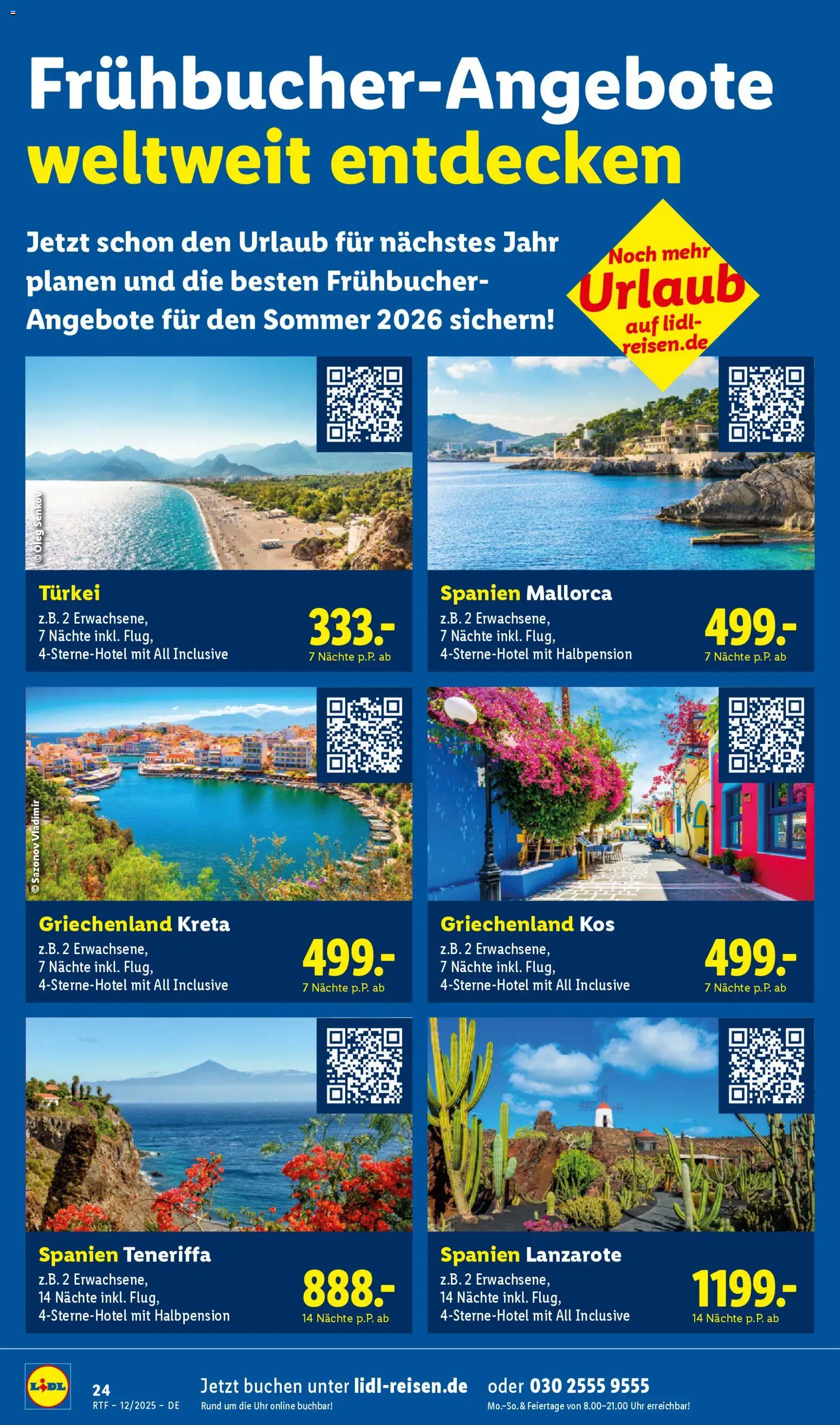 Lidl Reisen Dezember/Januar Reise-Highlights – gültig ab 12.12.2025 | Seite: 24 | Produkte: Uhr