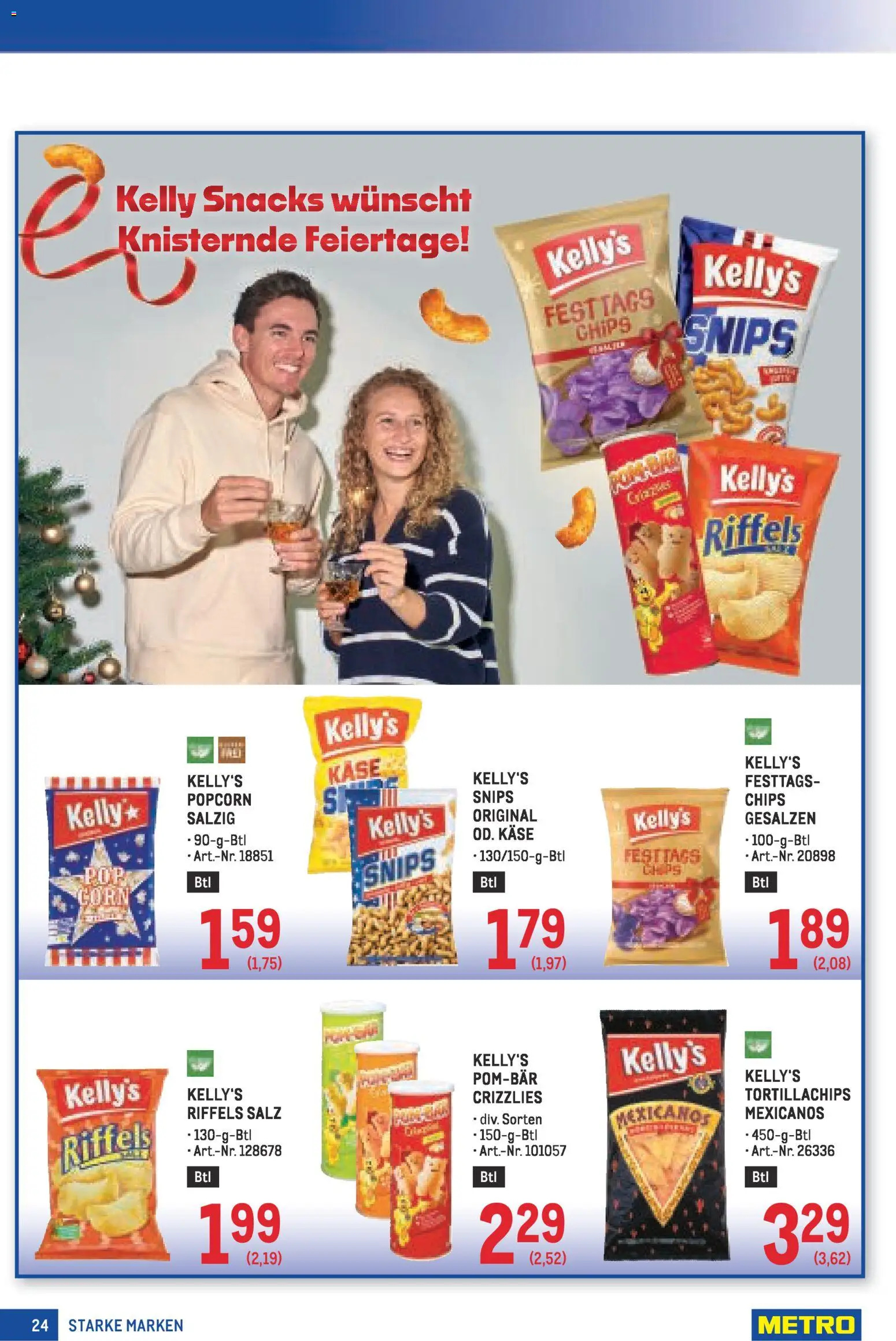 Metro Starke Marken gültig ab 11.12.2025 | Seite: 24 | Produkte: Chips, Salz, Käse