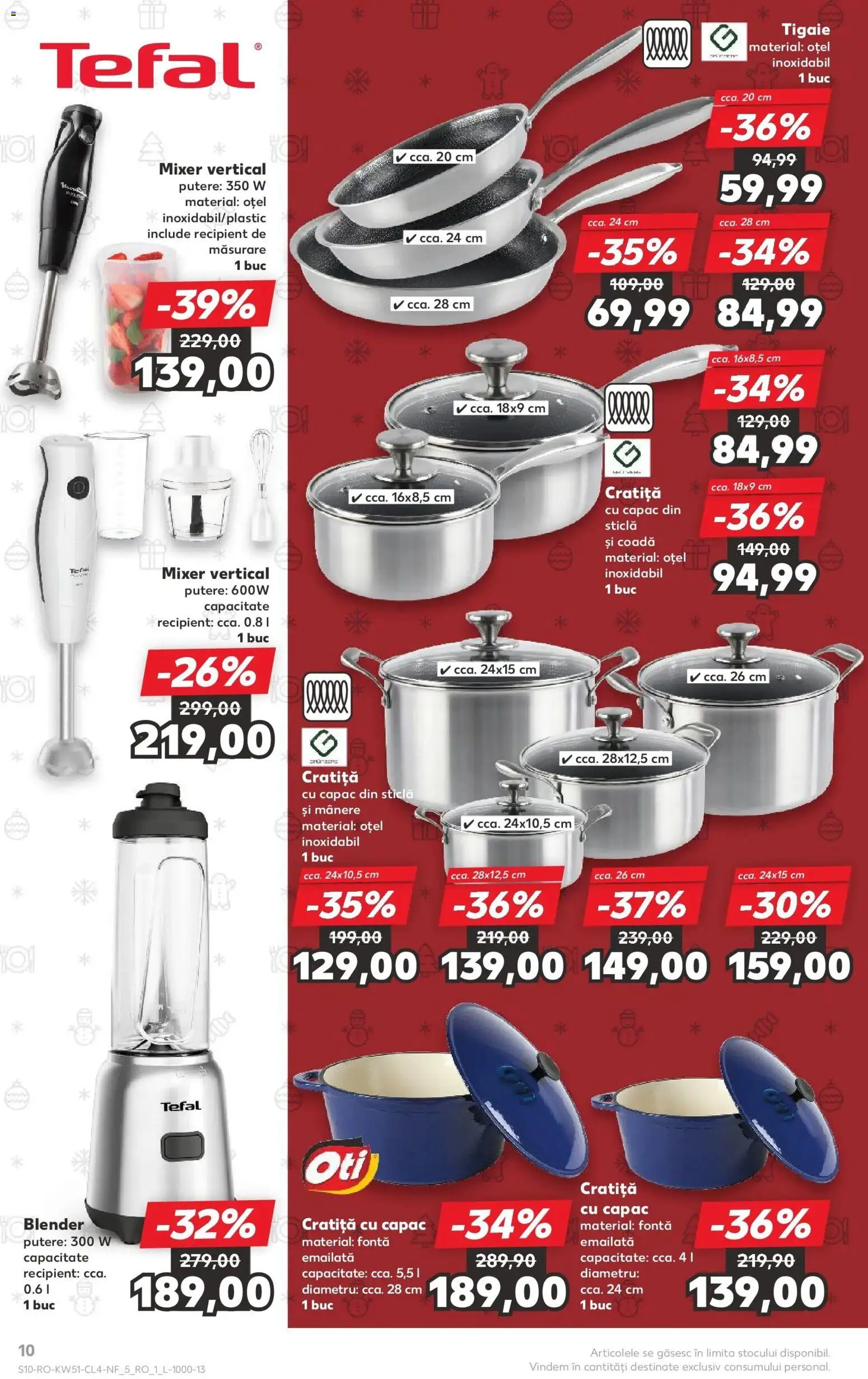 Noul catalog Kaufland – valabil de la 17.12.2025 | Pagină: 10 | Produse: Blender, Tigaie, Cratiță, Mixer