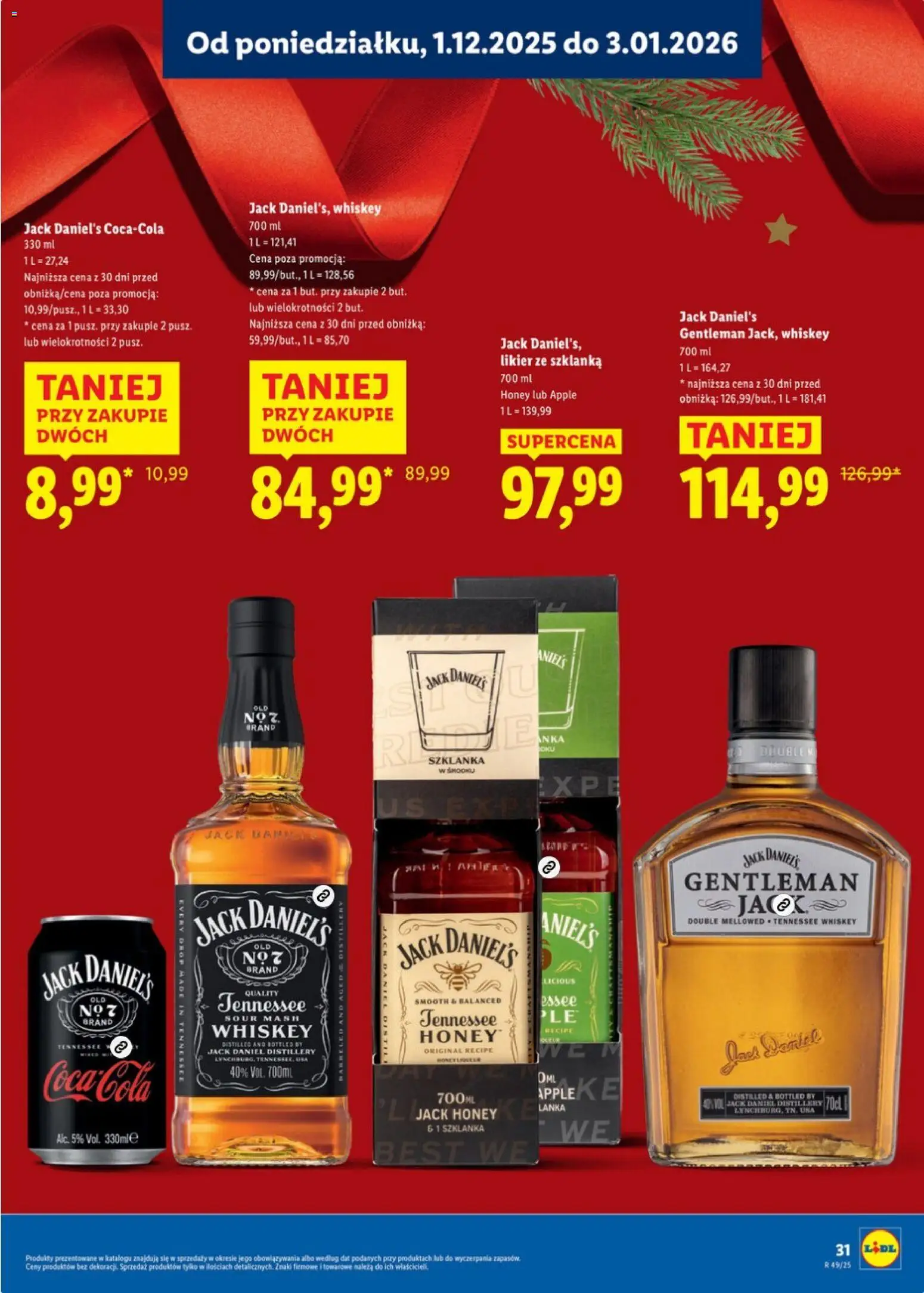 Lidl Katalog alkoholi mocnych i win od 01.12.2025 | Strona: 32 | Produkty: Szklanka, Bourbon, Jim Beam, Jim Beam apple