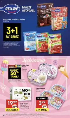 Pogląd oferty "Delikatesy Centrum Gazetka" - ważna od 16.10.2025 | Strona: 37 | Produkty: Karta, Galaretka, Babeczki, Lody