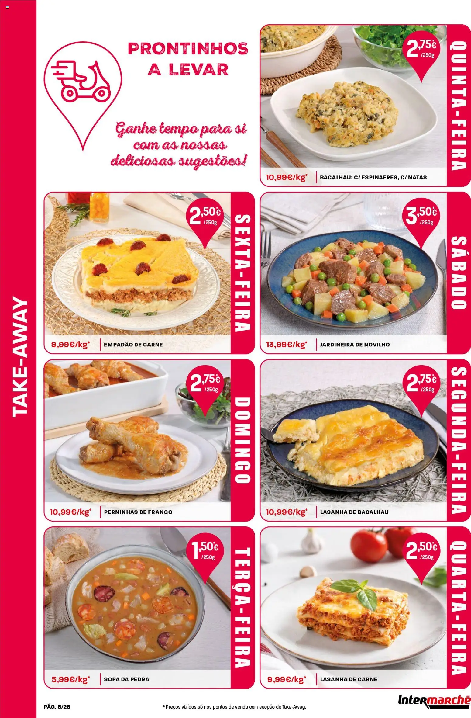 Intermarché Folheto Contact │ válido de 20.11.2025 | Página: 8 | Produtos: Bacalhau, Frango, Lasanha, Carne