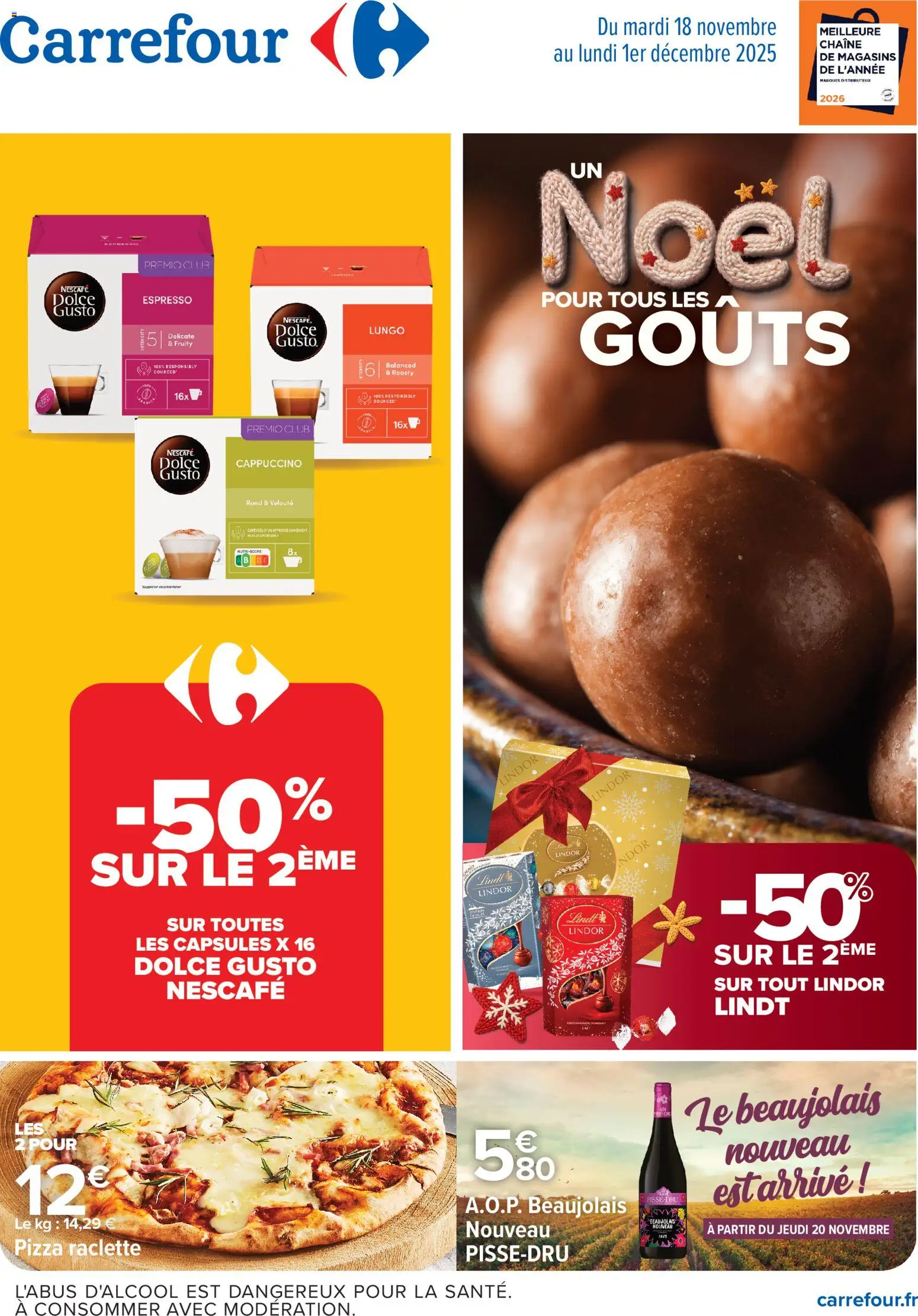 {H1} | Page: 1 | Produits: Dolce Gusto, Raclette, Pizza, Lindt