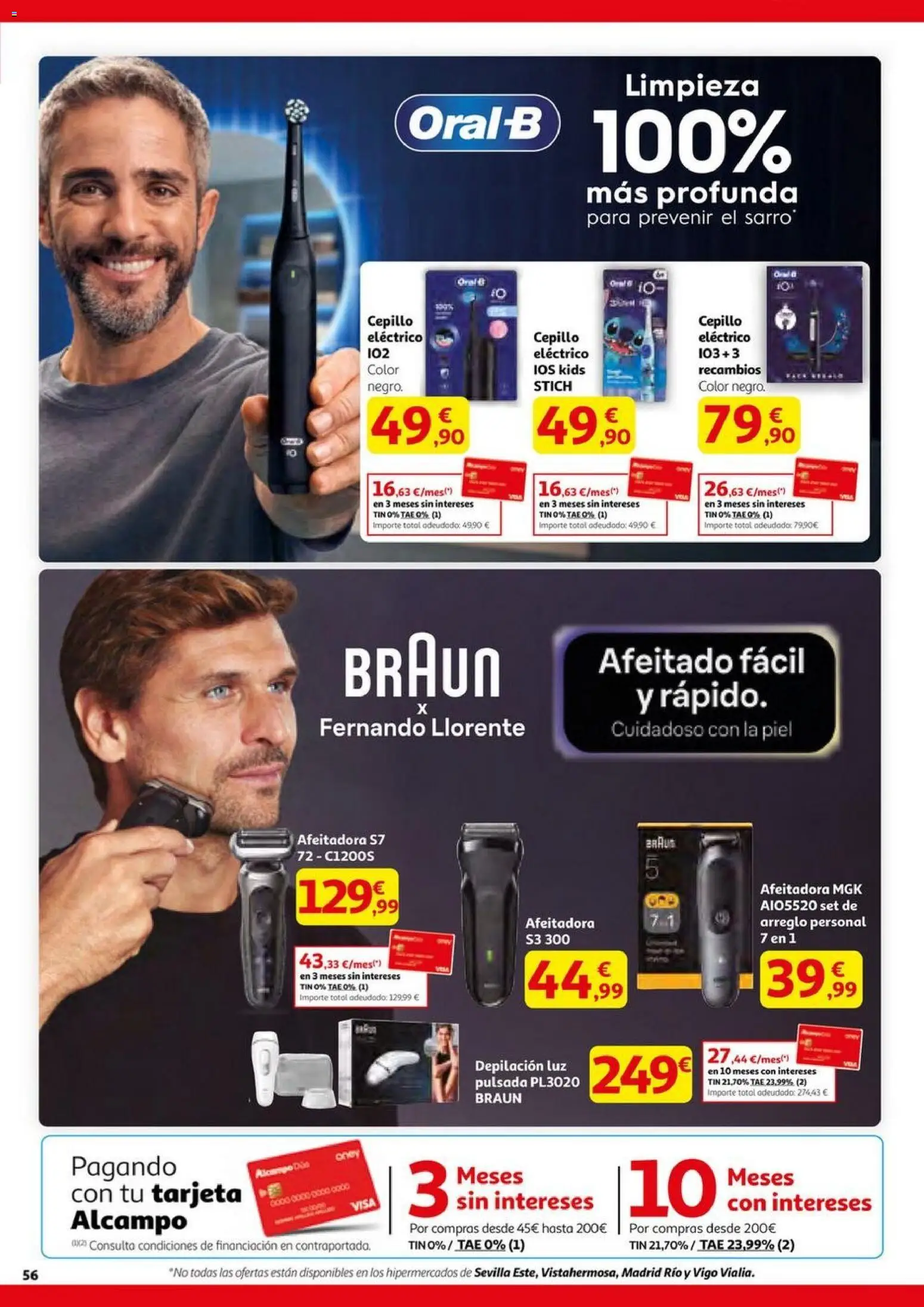 Alcampo - HG Pio XII Unificado  │ válido desde el 23.10.2025 | Página: 56 | Productos: Cepillo, Afeitadora