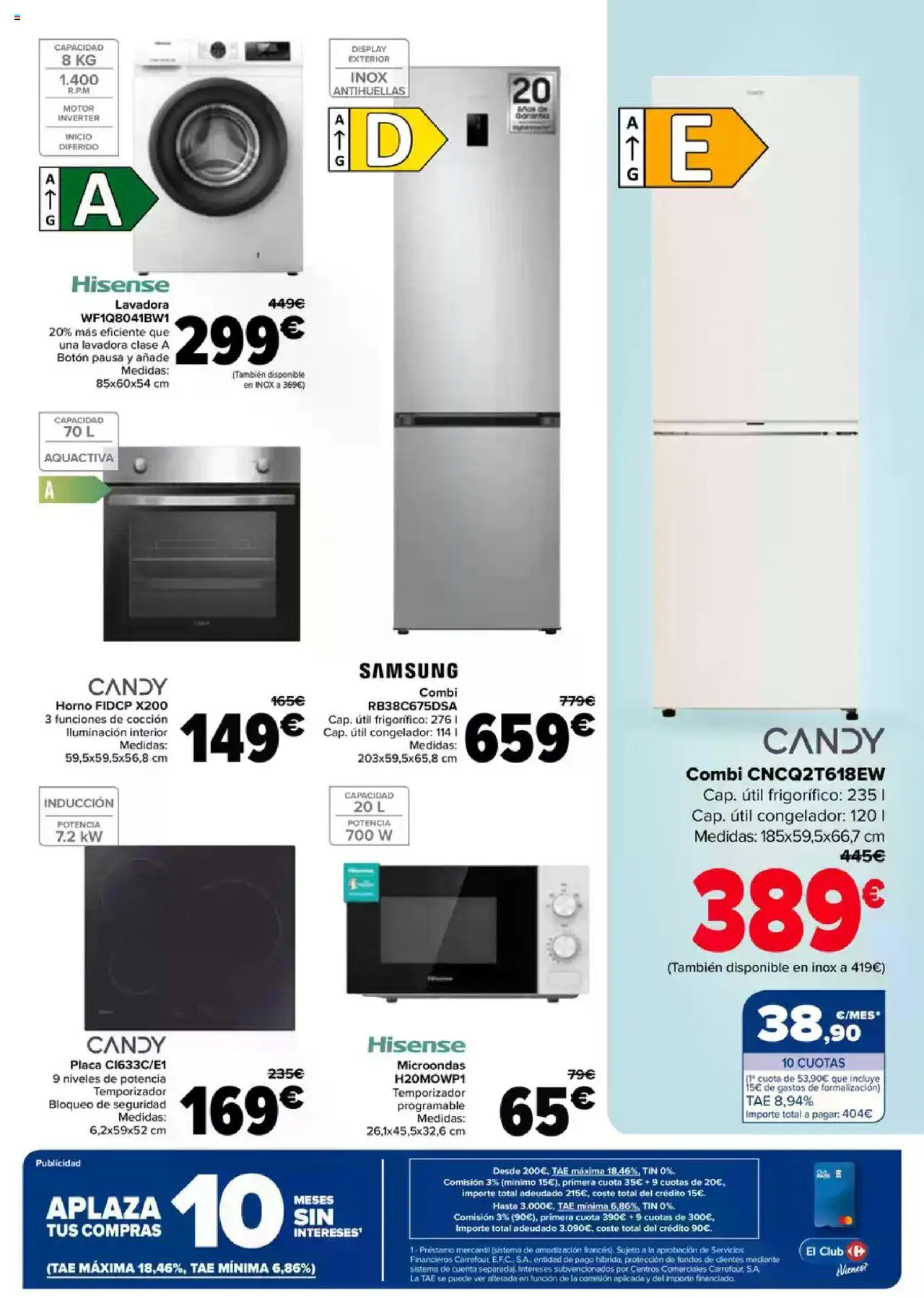 Carrefour folleto │ válido desde el 08.08.2025 | Página: 77 | Productos: Congelador, Lavadora, Horno, Combi