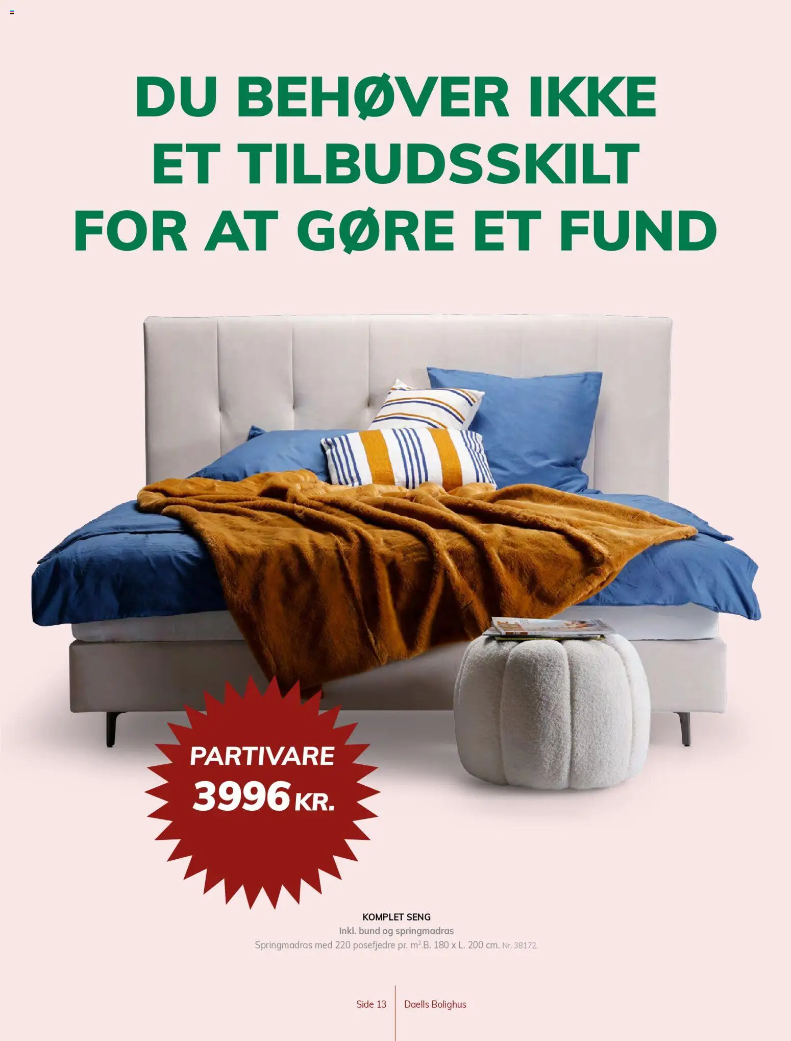 Daells Bolighus tilbudsavis – gyldig fra 14.01.2026 | Side: 13 | Produkter: Seng