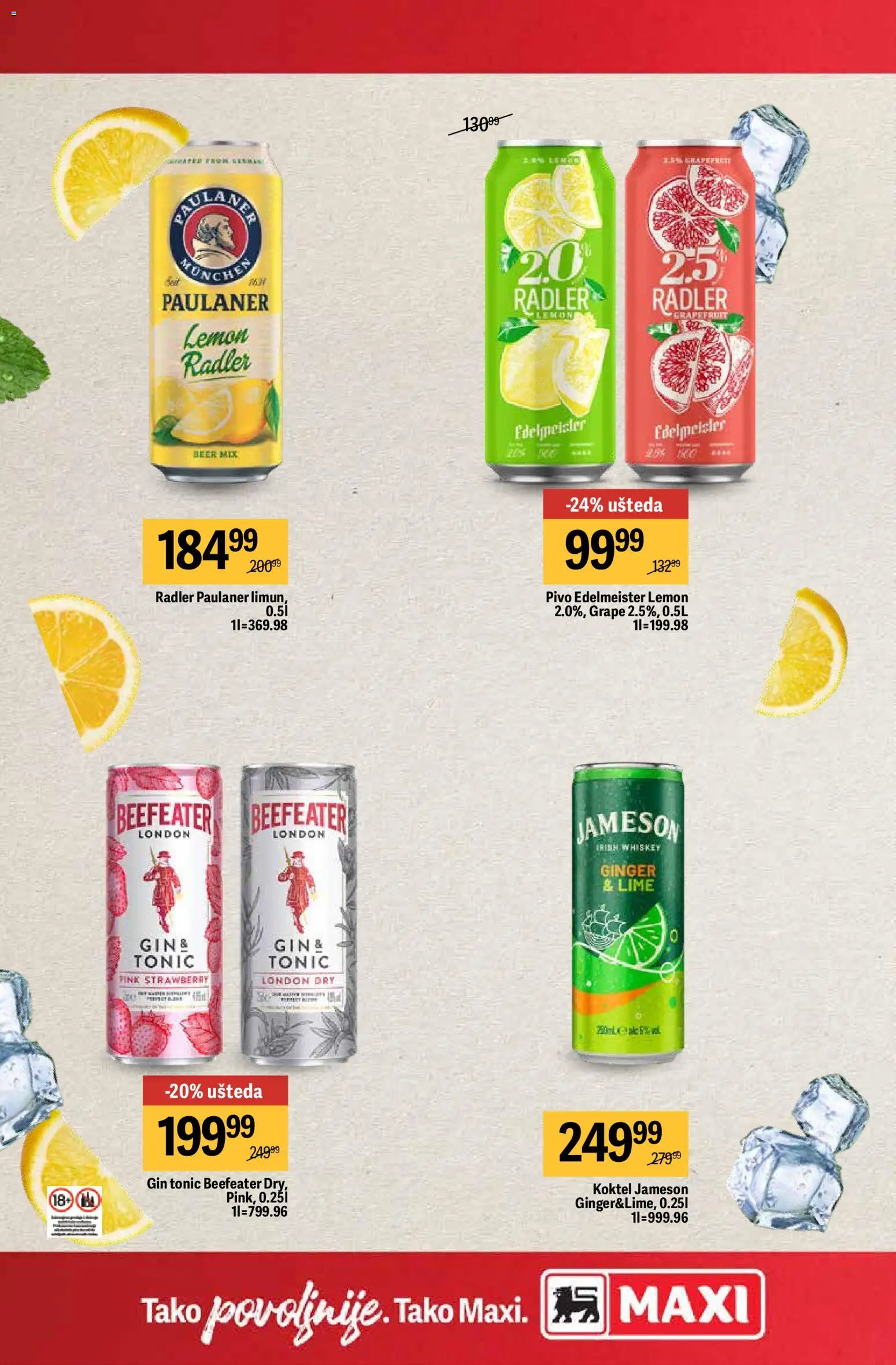 Mega Maxi katalog - važi od 27.04.2026 | Strana: 14 | Proizvode: Jameson, Gin, Pivo, Limun