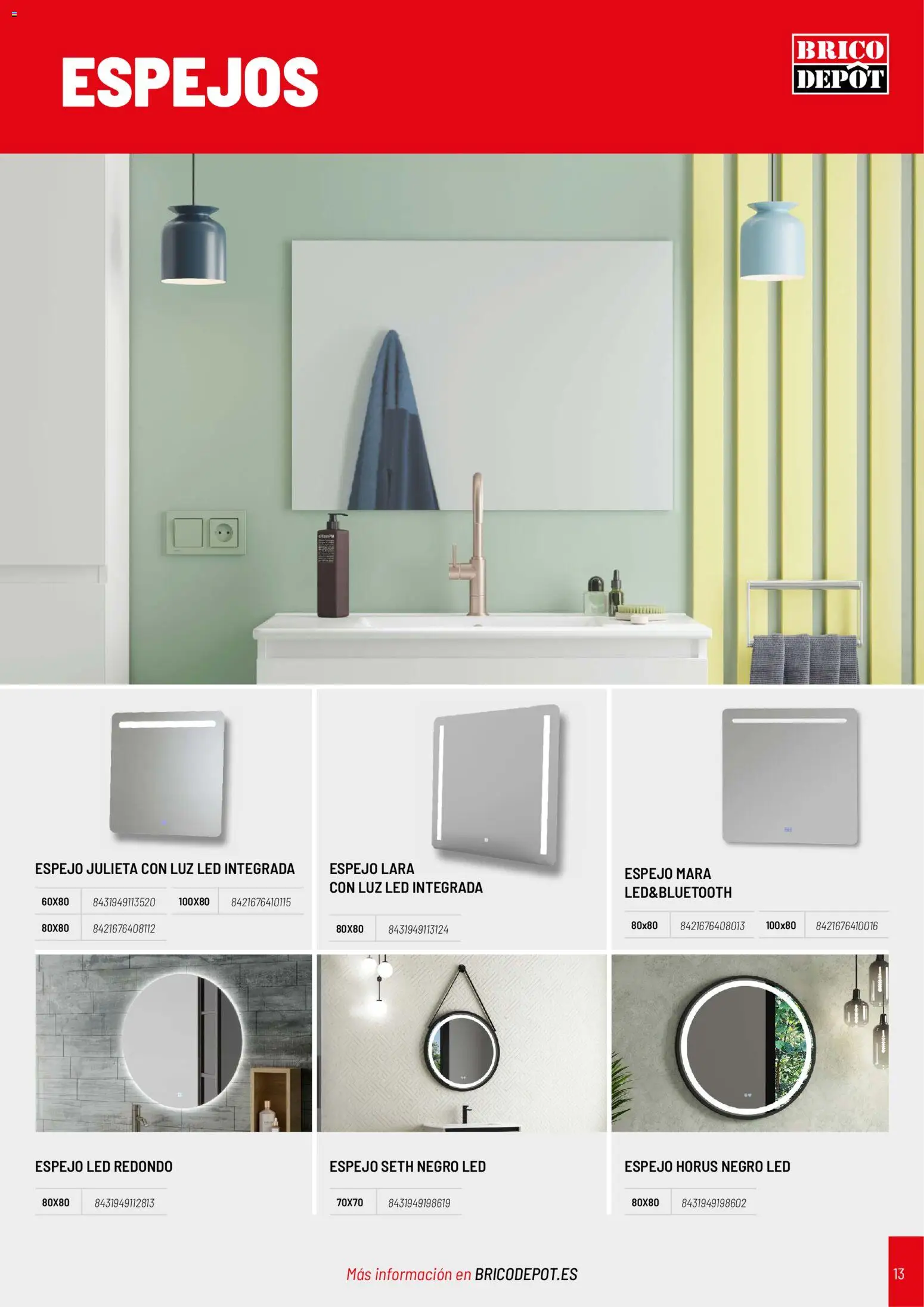 Brico Depôt Baños │ válido desde el 02.01.2026 | Página: 13 | Productos: Espejo