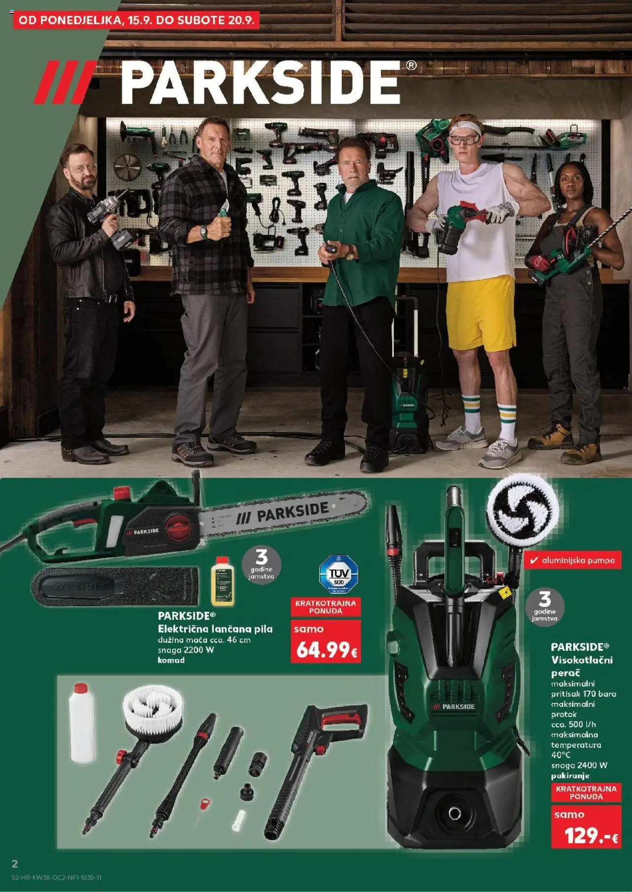 Kaufland katalog | vrijedi od 17.09.2025 | Stranica: 2 | Proizvodi: Visokotlačni perač, Pila, Parkside
