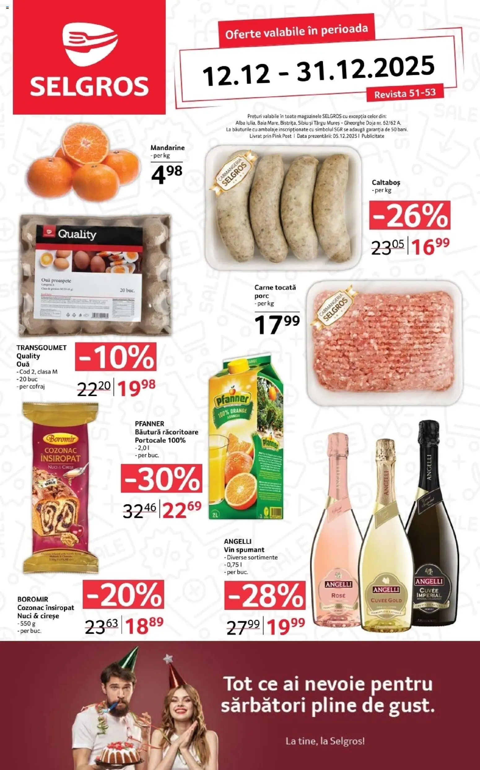 Noul catalog Selgros – valabil de la 12.12.2025 | Pagină: 1 | Produse: Portocale, Mandarine, Nuci, Cireșe