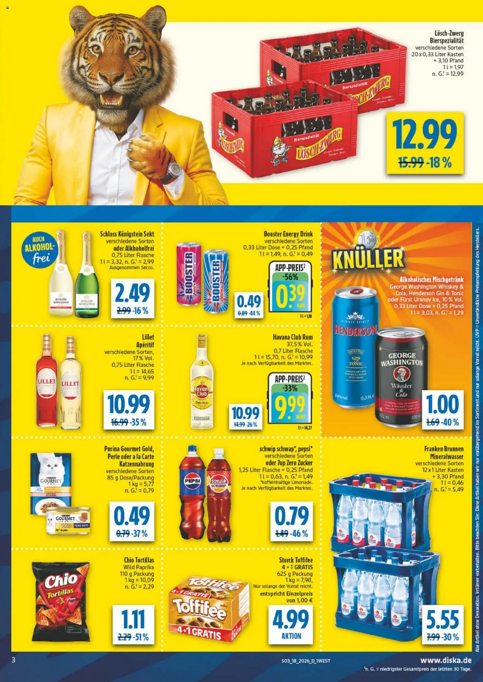 Diska - Diska Angebote Bayern KW18 – gültig ab 27.04.2026 | Seite: 3 | Produkte: Schwip schwap, Lillet, Paprika, Zucker