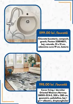 Ofertele Dedeman valabile de la 12.12.2025 | Pagină: 5 | Produse: Chiuvetă, Baterie, Covor