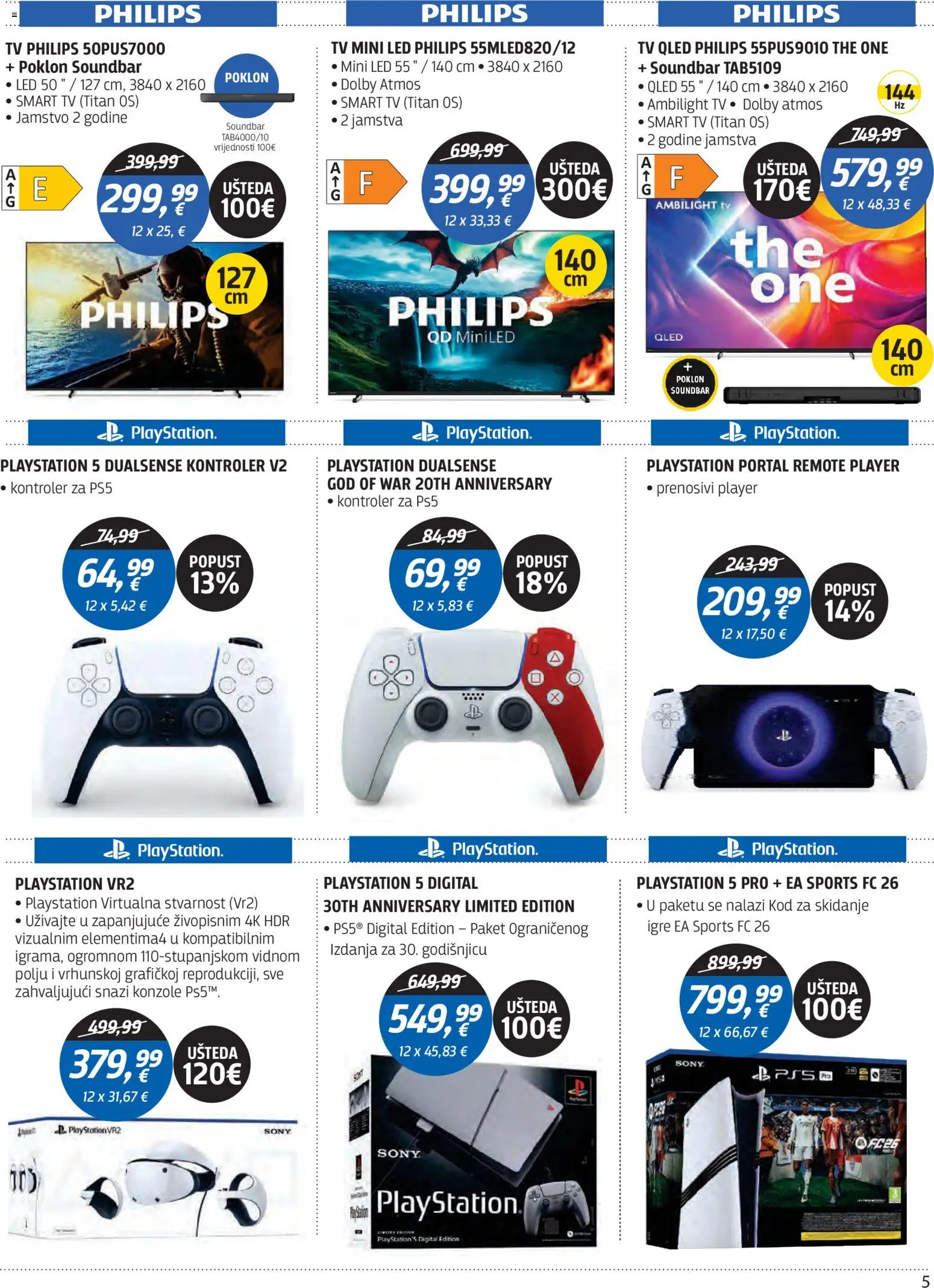 Centar Tehnike katalog | vrijedi od 02.02.2026 | Stranica: 5 | Proizvodi: Smart TV, Tv, Playstation