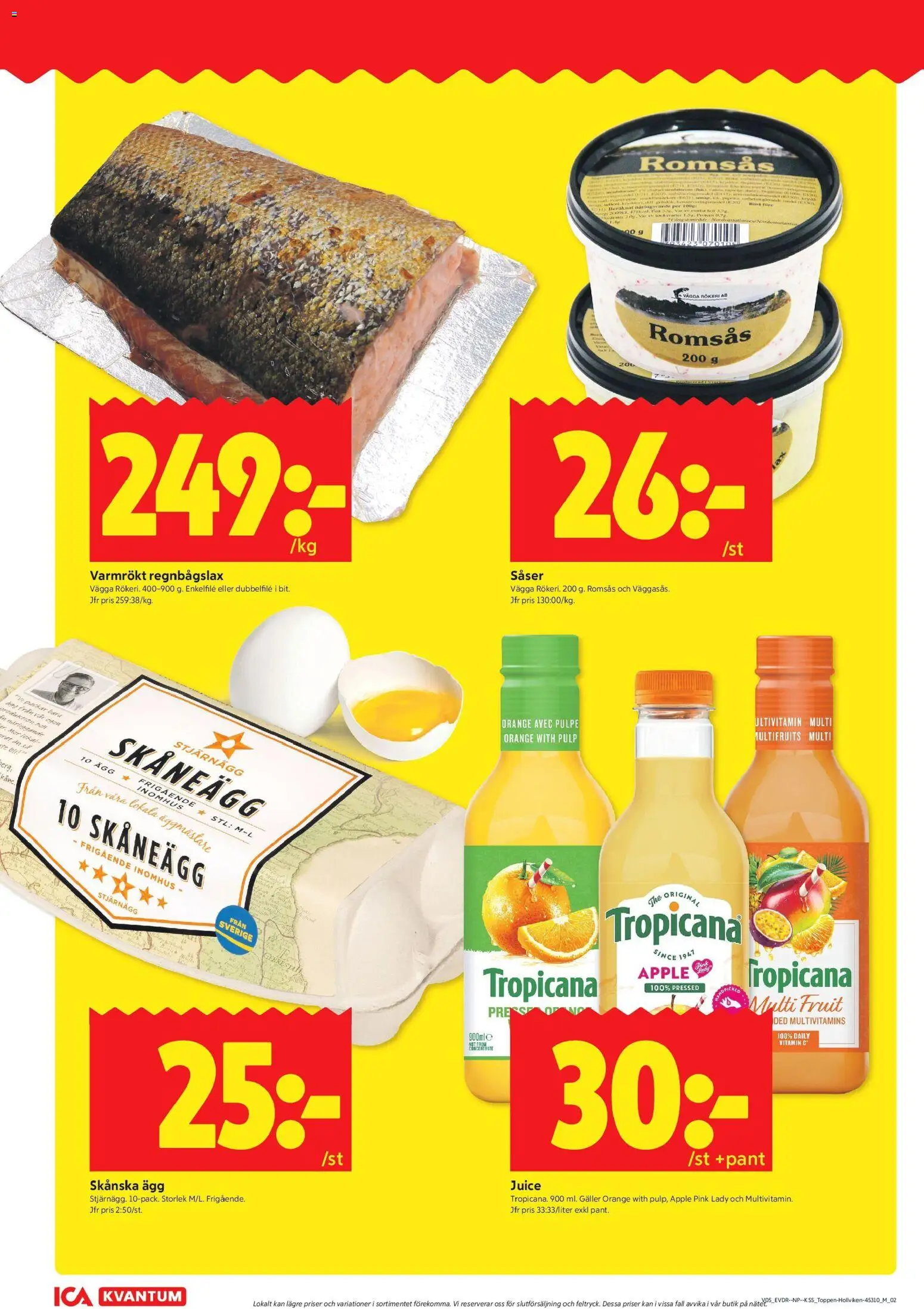 ICA Kvantum reklamblad aktuell från 26.01.2026 | Sida: 6 | Produkter: Romsås, Galler, Ägg, Äpple