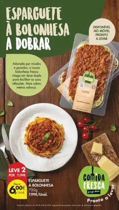 Pré-visualização ESPARGUETE À BOLONHESA, 700g válido de 14.04.2026 | Página: 12