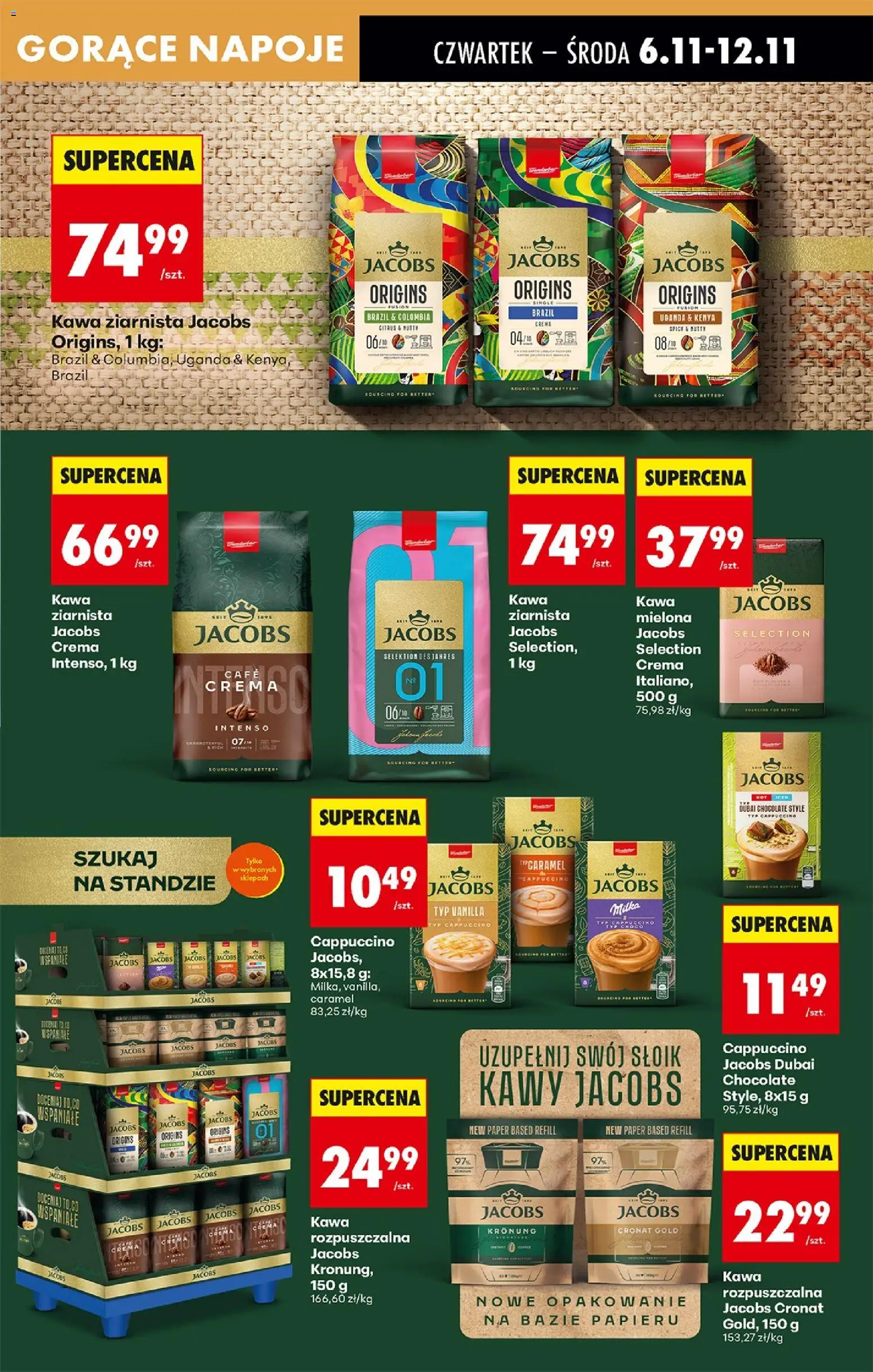 Biedronka gazetka - Oferta w tym tygodniu od 06.11.2025 | Strona: 59 | Produkty: Kawa jacobs, Kawa ziarnista, Kawa rozpuszczalna, Kawa