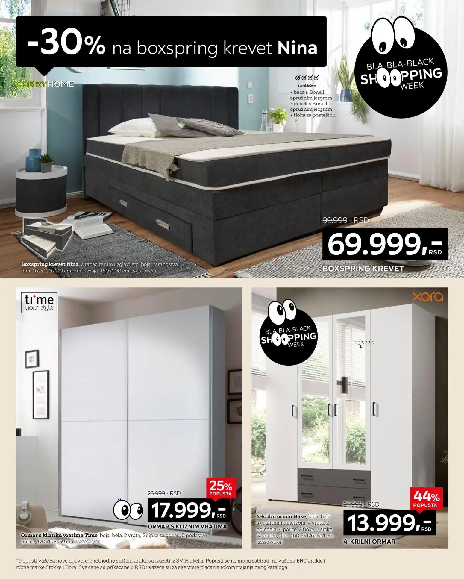 Lesnina XXXL katalog - važi od 21.11.2025 | Strana: 10 | Proizvode: Krevet, Dušek, Ormar, Ogledalo