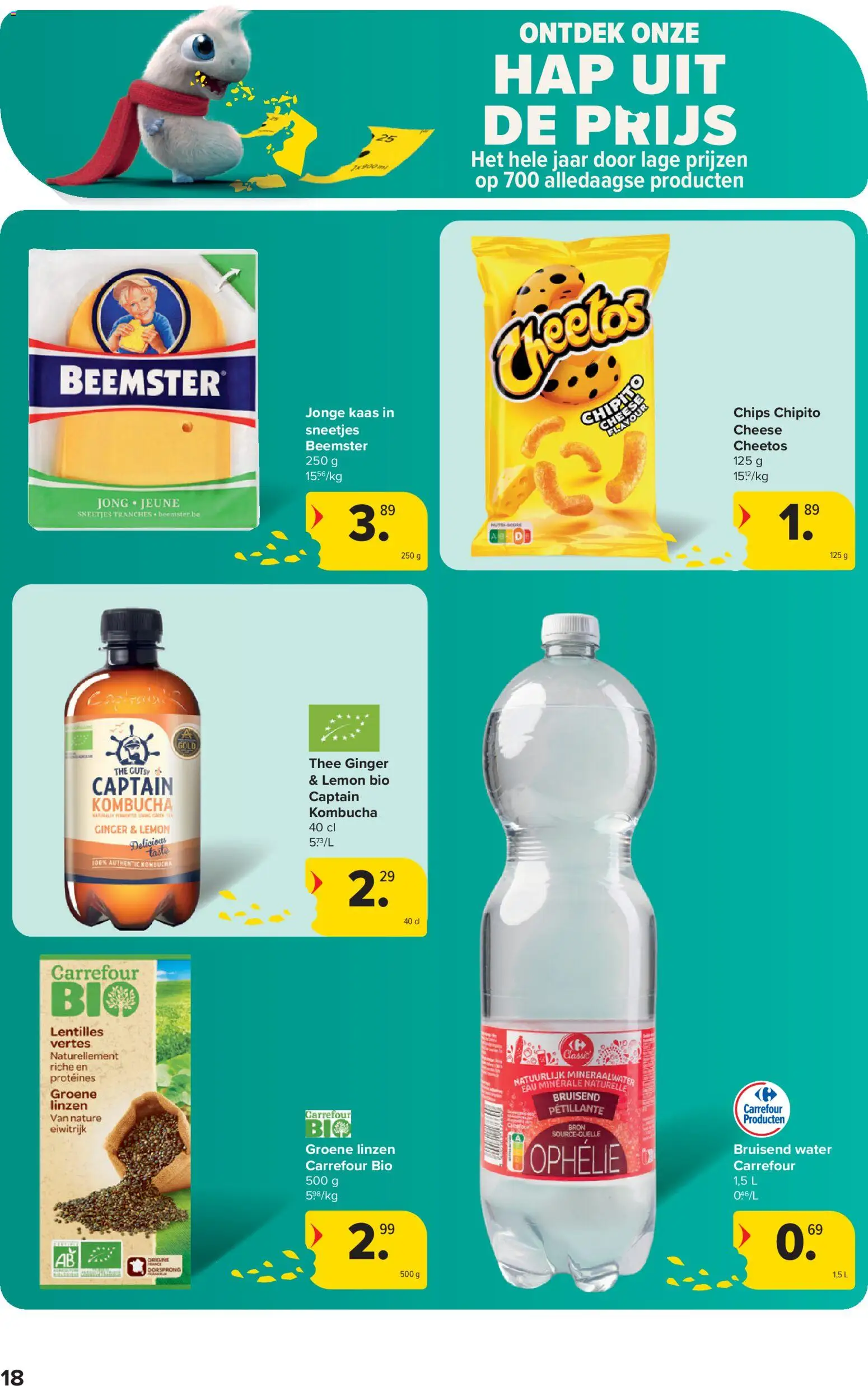 {H1} | Pagina: 18 | Producten: Thee, Chips, Jonge kaas, Kaas