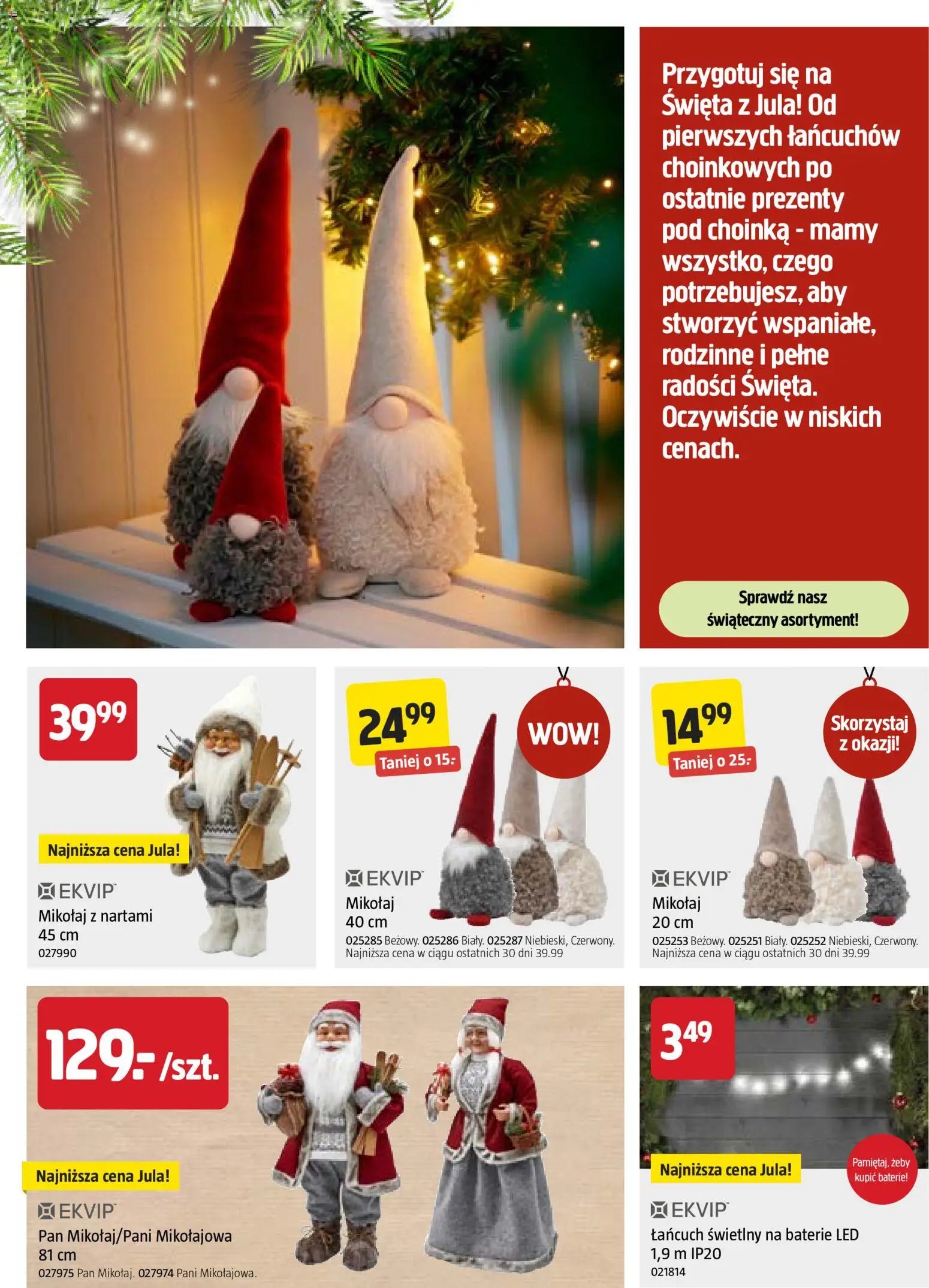 Jula Gazetka - Świąteczny magazyn od 02.12.2025 | Strona: 6 | Produkty: Choinka, Baterie