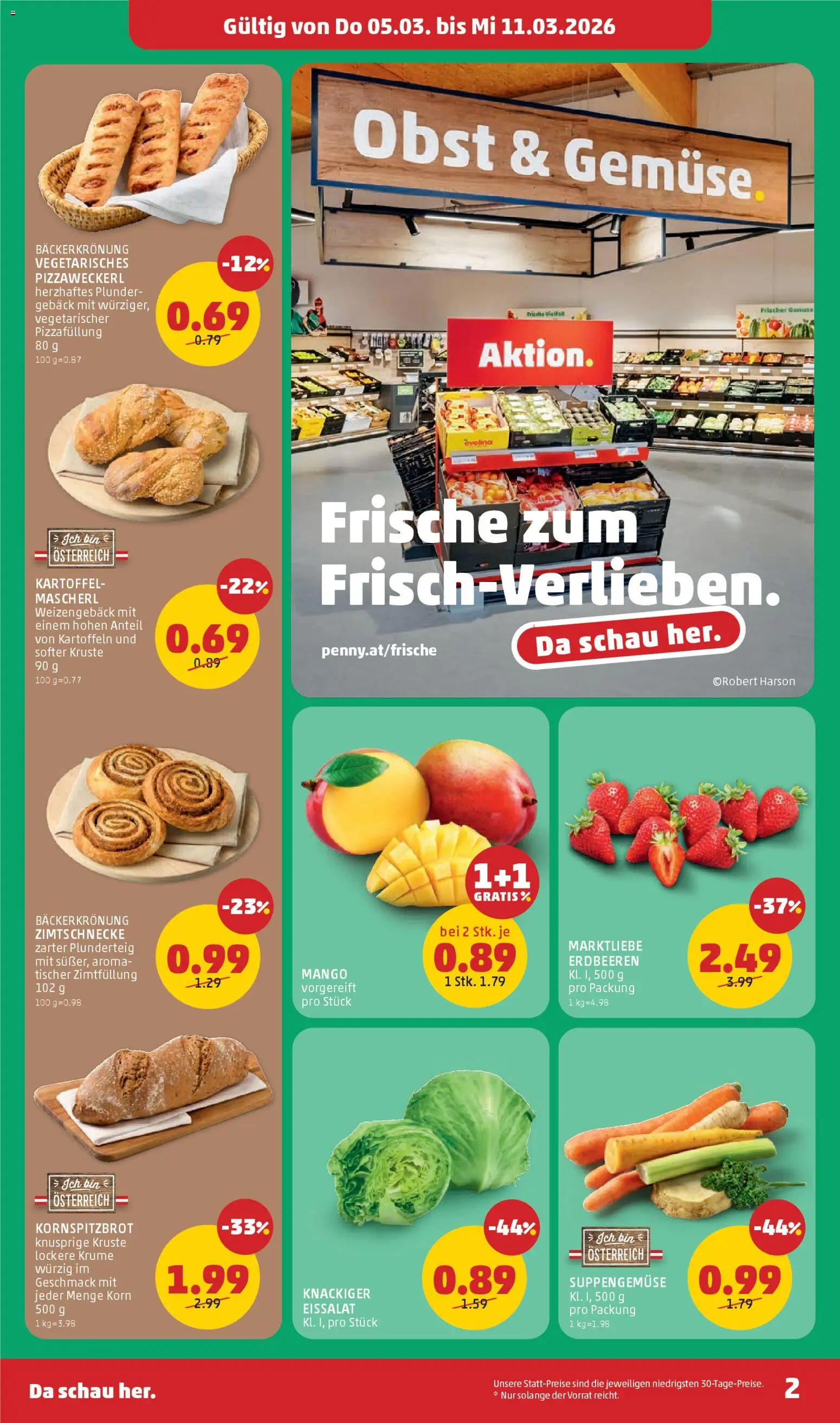Penny Markt Eröffnung in 2345 Brunn am Gebirge gültig ab 05.03.2026 | Seite: 2 | Produkte: Erdbeeren, Kartoffeln, Obst, Mango