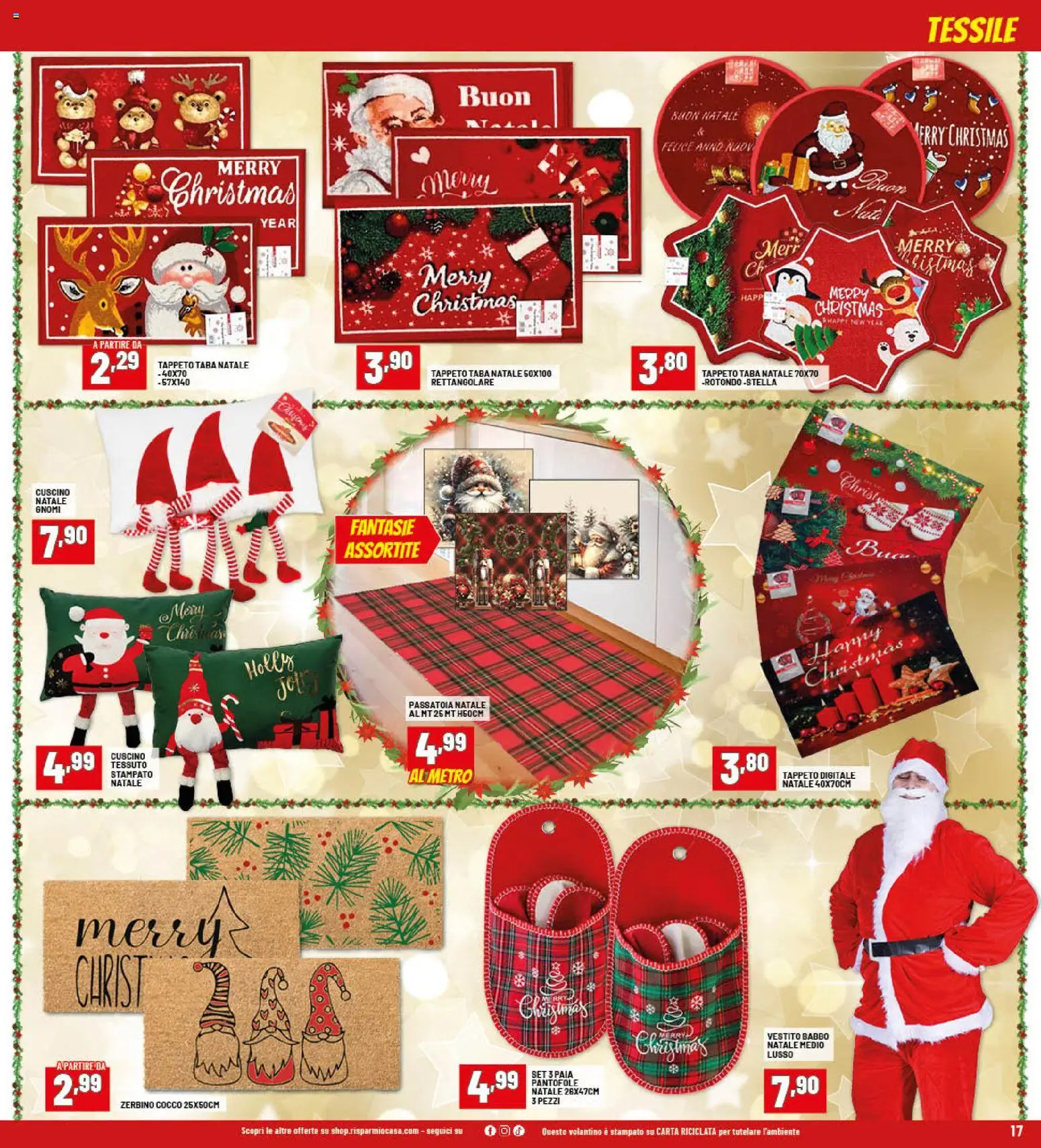 Volantino RisparmioCasa del 26.11.2025 | Pagina: 17 | Prodotti: Vestito, Cocco, Cuscino, Zerbino