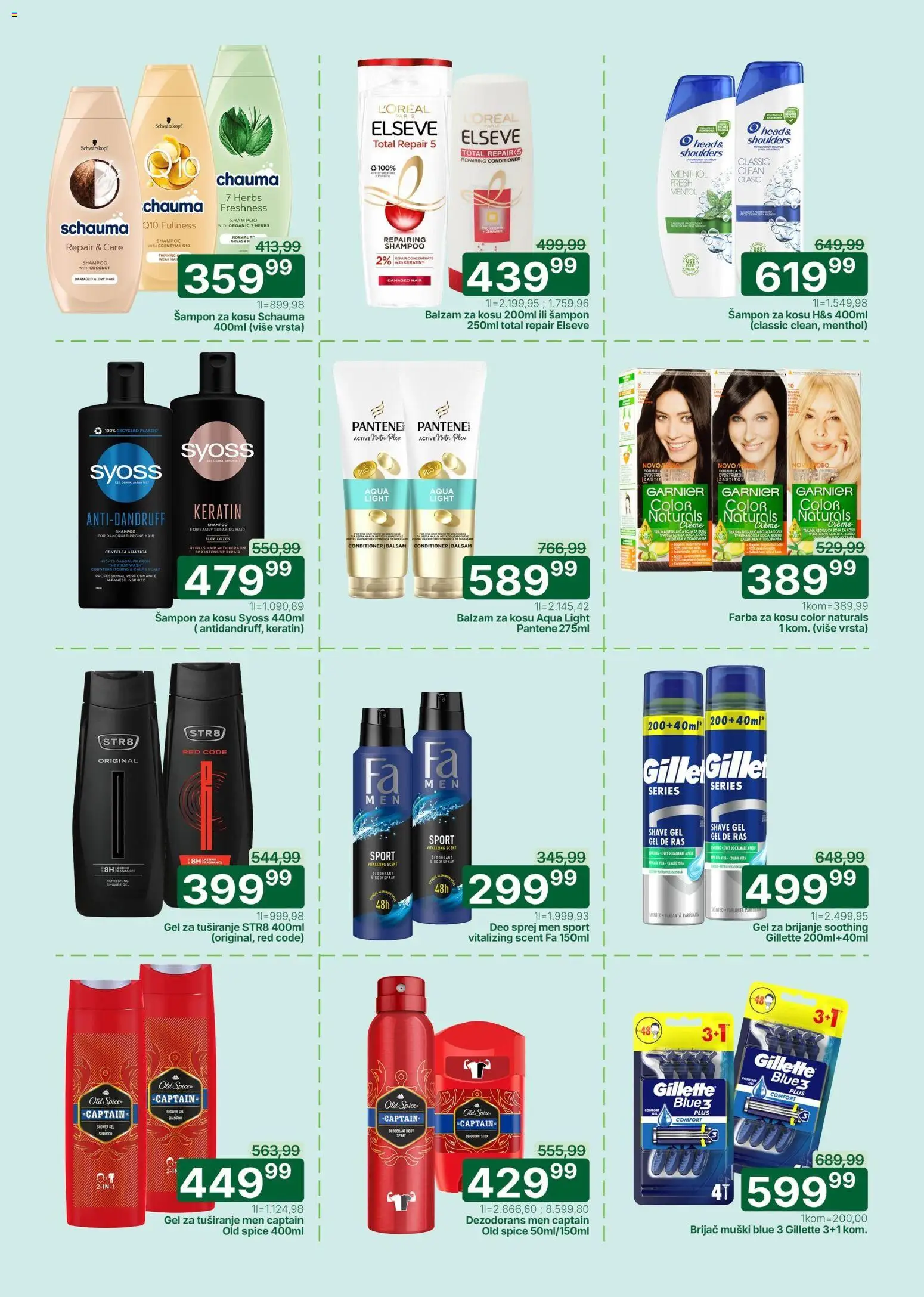 Univerexport katalog - važi od 13.04.2026 | Strana: 27 | Proizvode: Pantene, Gel za brijanje, Šampon, Dezodorans