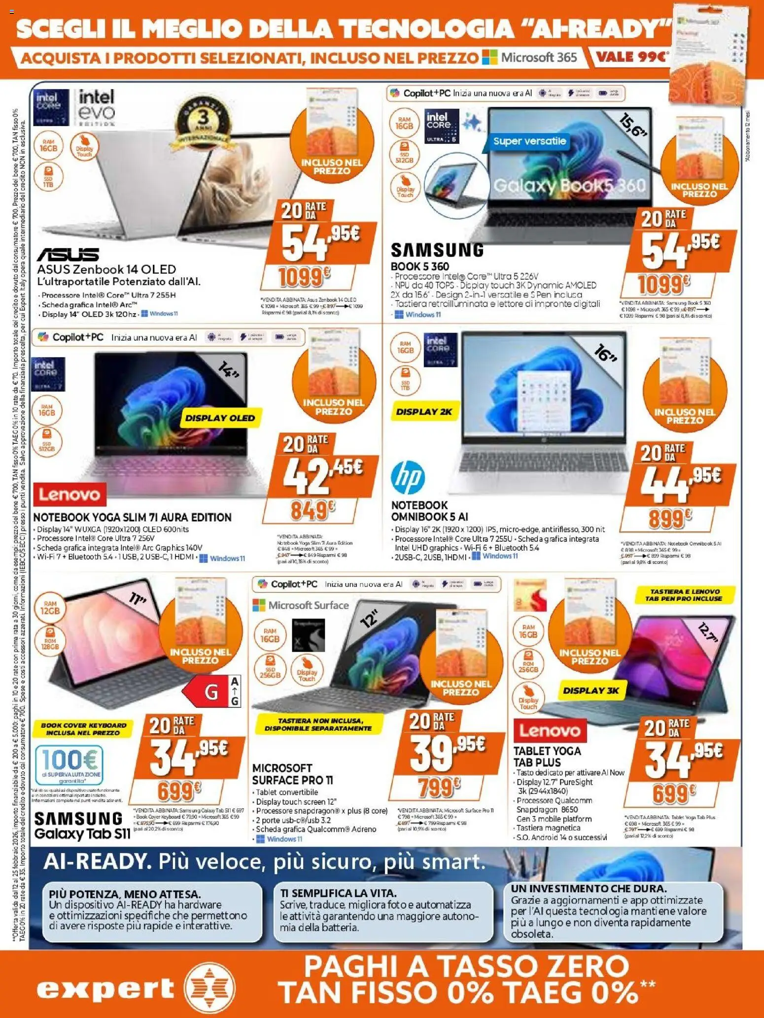 Volantino Expert del 12.02.2026 | Pagina: 3 | Prodotti: Mobile, Tablet, Tastiera, Samsung