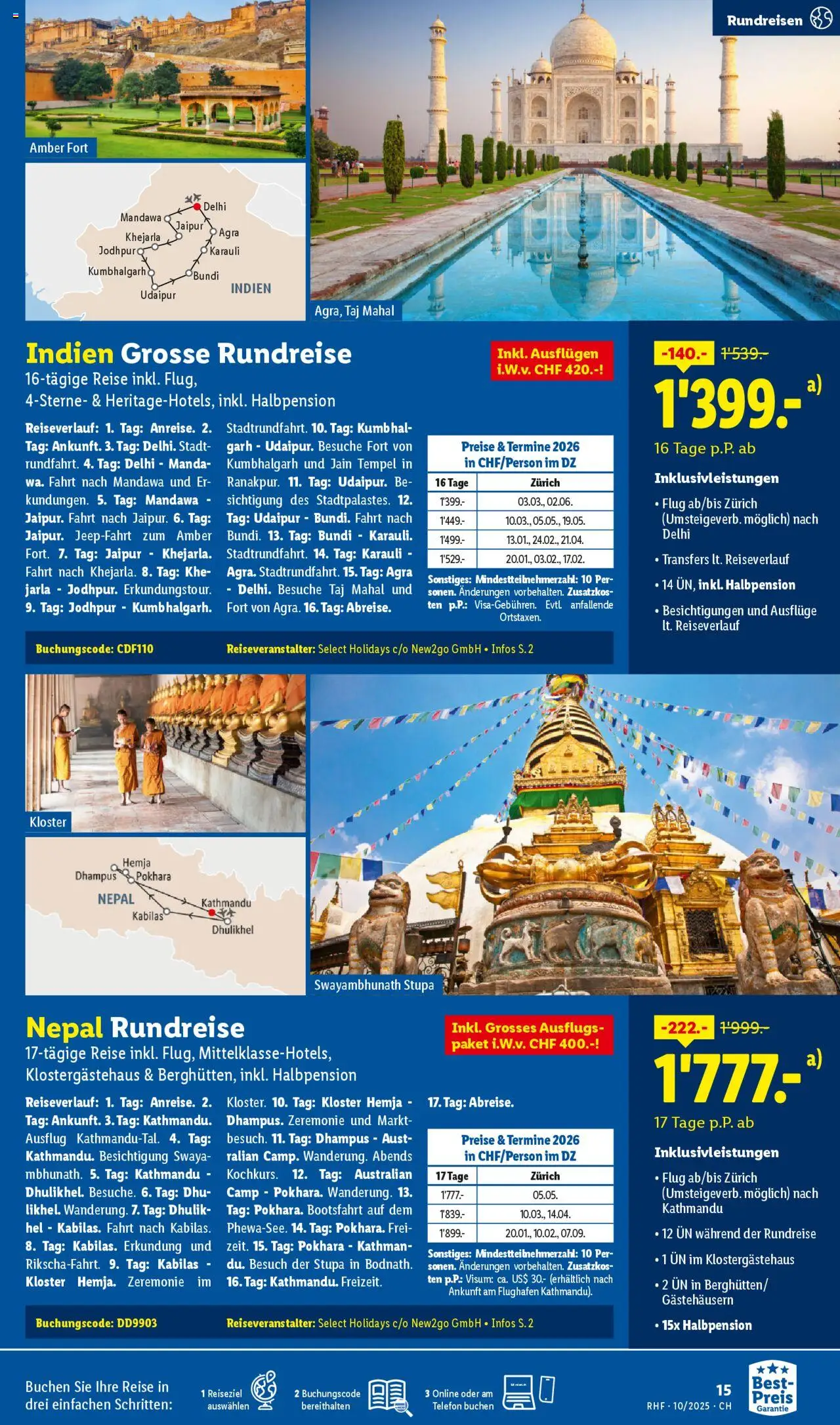 Lidl Aktionen Reisen Oktober – gültig ab 27.09.2025 | Seite: 15 | Produkte: Telefon