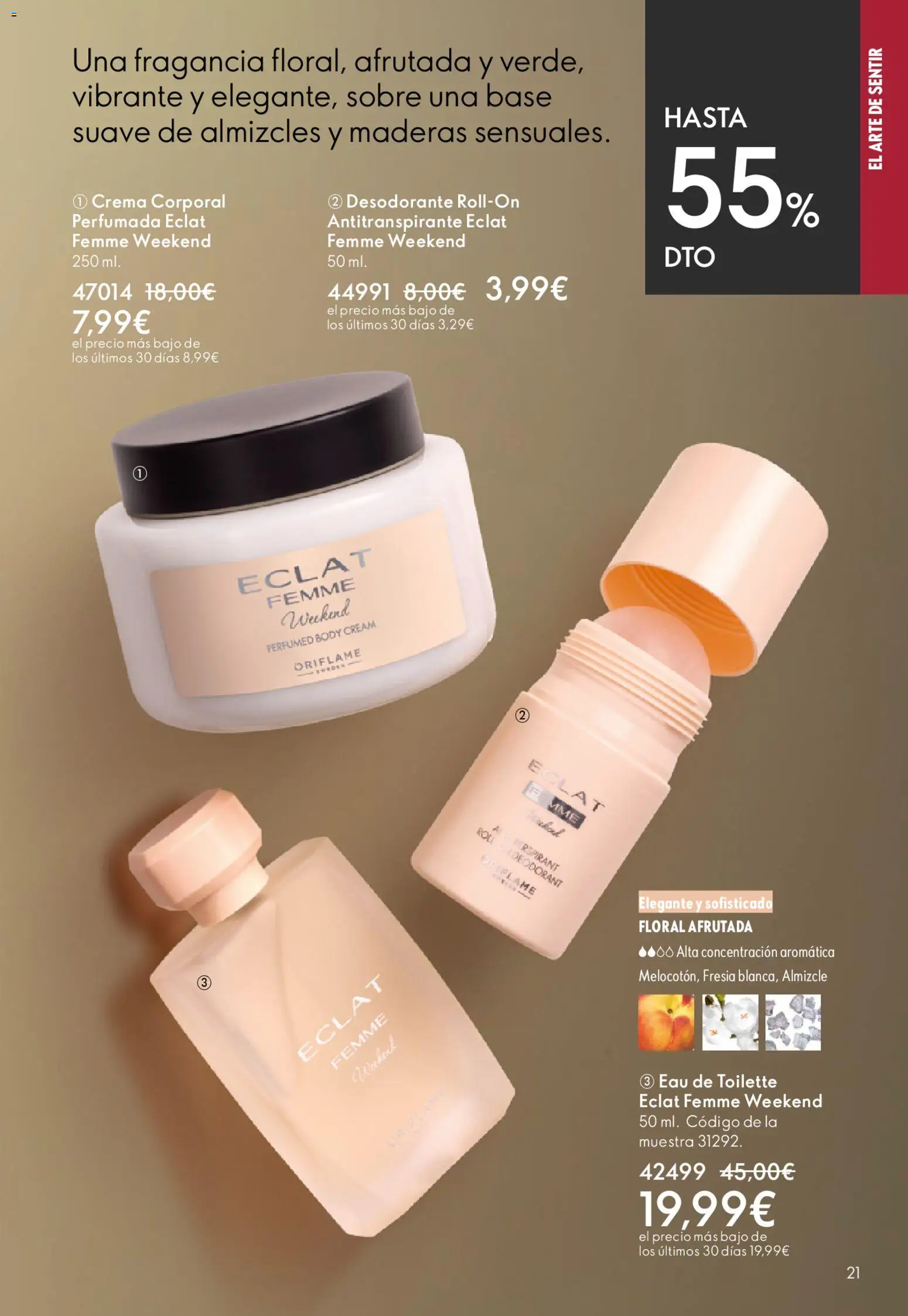 Oriflame - Catálogo Campaña 6 │ válido desde el 22.04.2026 | Página: 21 | Productos: Fragancia, Antitranspirante, Crema, Body