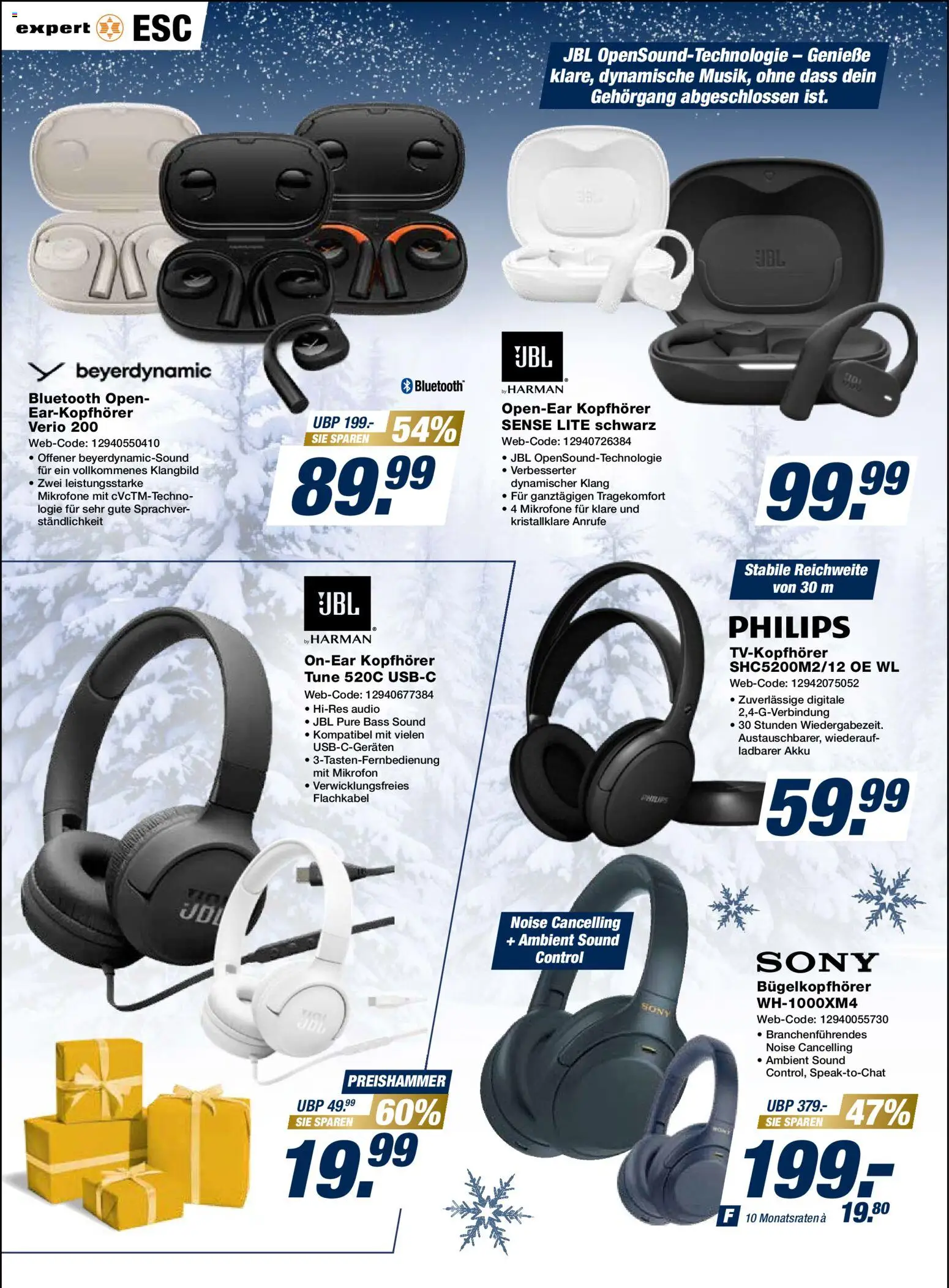 Expert Weihnachts sparen No. 2 – gültig ab 15.12.2025 | Seite: 14 | Produkte: Sony, Philips, Audio, Kopfhörer