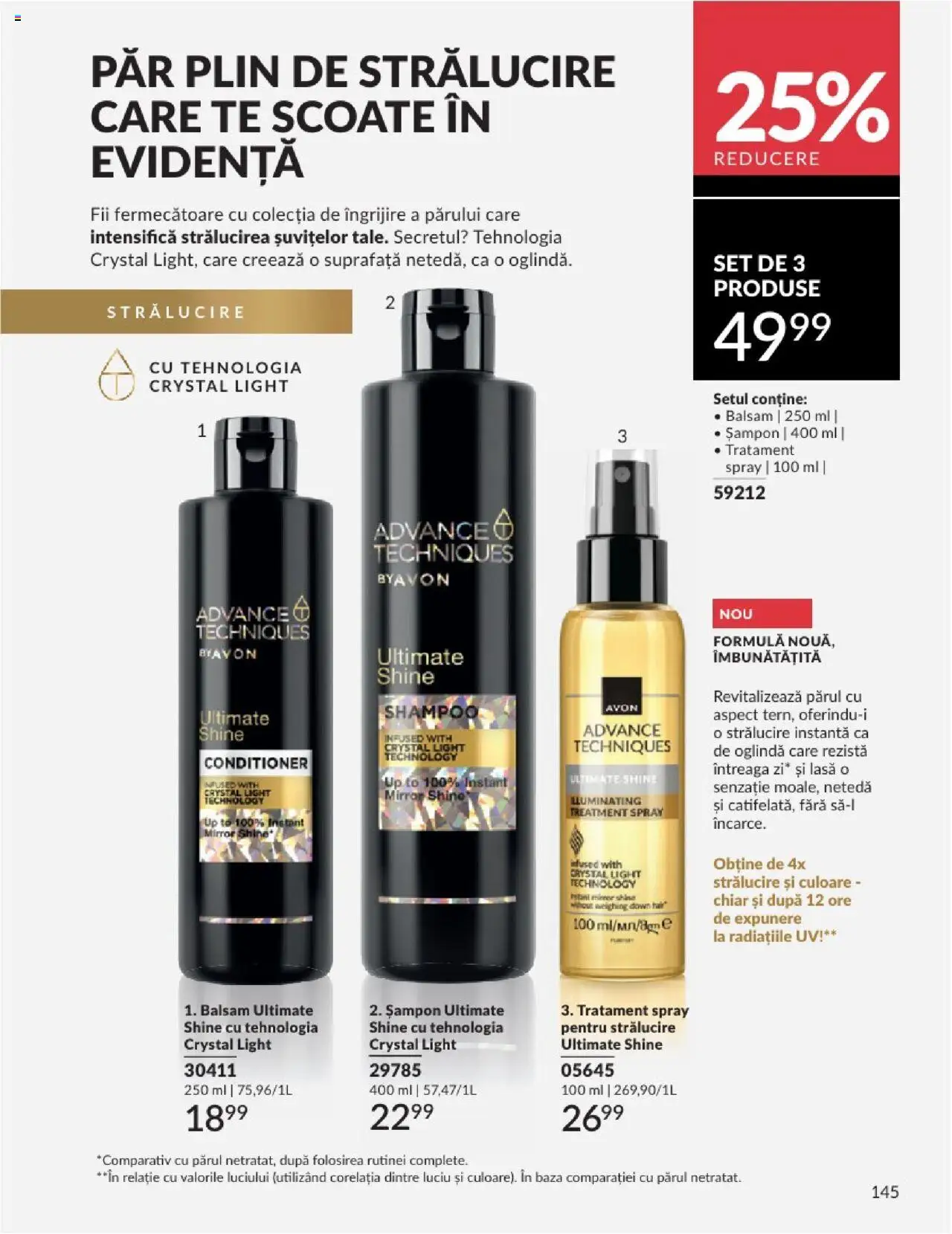 Catalog Avon - 08 2025 – valabil de la 01.08.2025 | Pagină: 145 | Produse: Șal, Oglindă, Șampon, Balsam