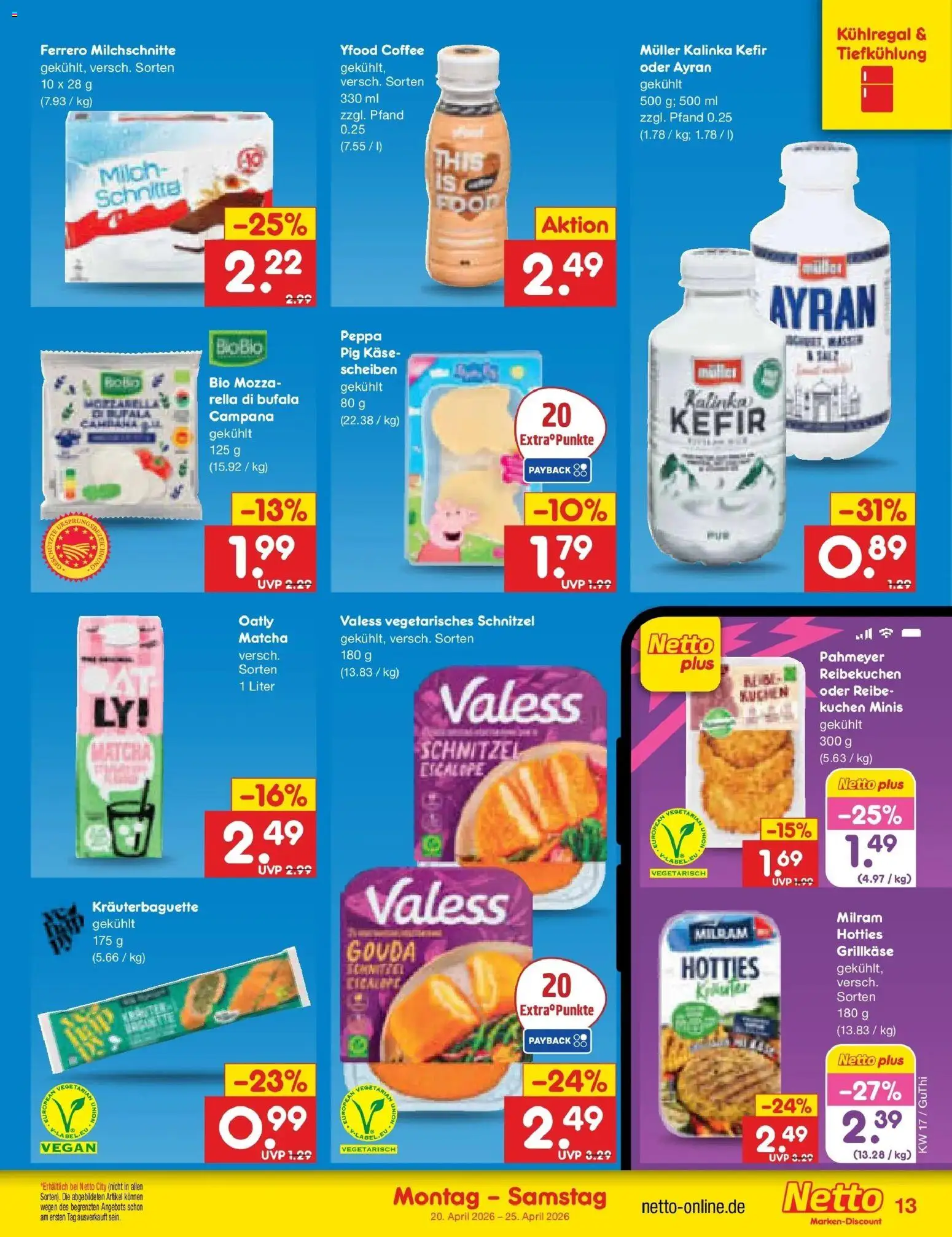 Netto Marken-Discount Prospekt Pirna	 – gültig ab 20.04.2026 | Seite: 15 | Produkte: Milch, Käse, Gouda, Ferrero milchschnitte