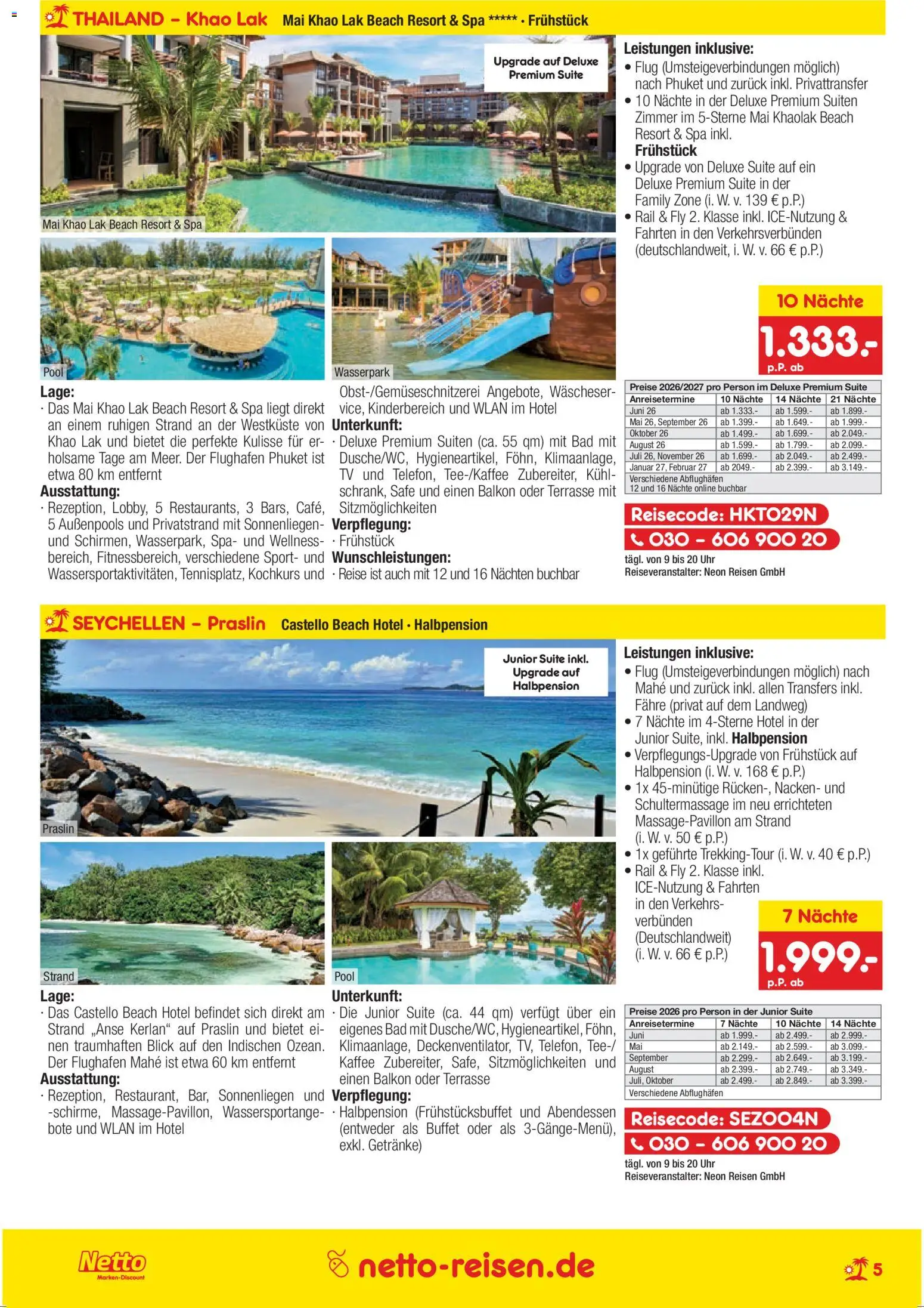 Netto Reisen Prospekt 	 – gültig ab 26.03.2026 | Seite: 5 | Produkte: Kaffee, Bad, Uhr, TV